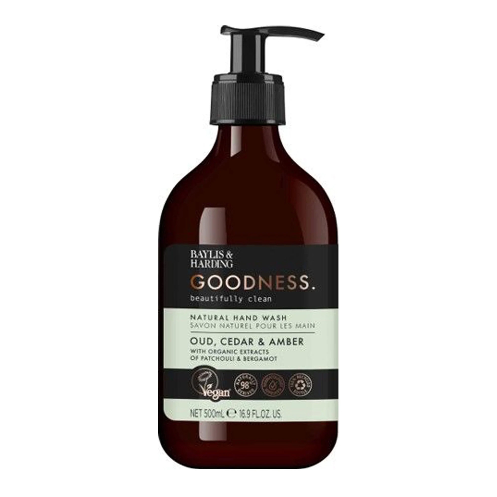 Goodness Oud, Cedar & Amber kätepesuseep 500ml