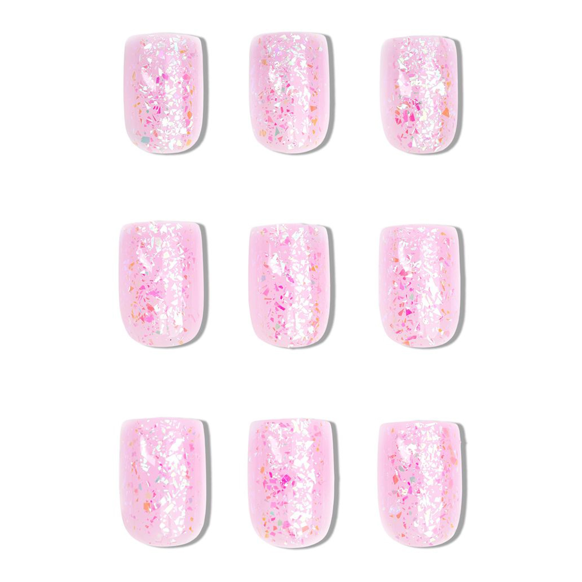 Orly® instant artist, short square press-on, shattered glass