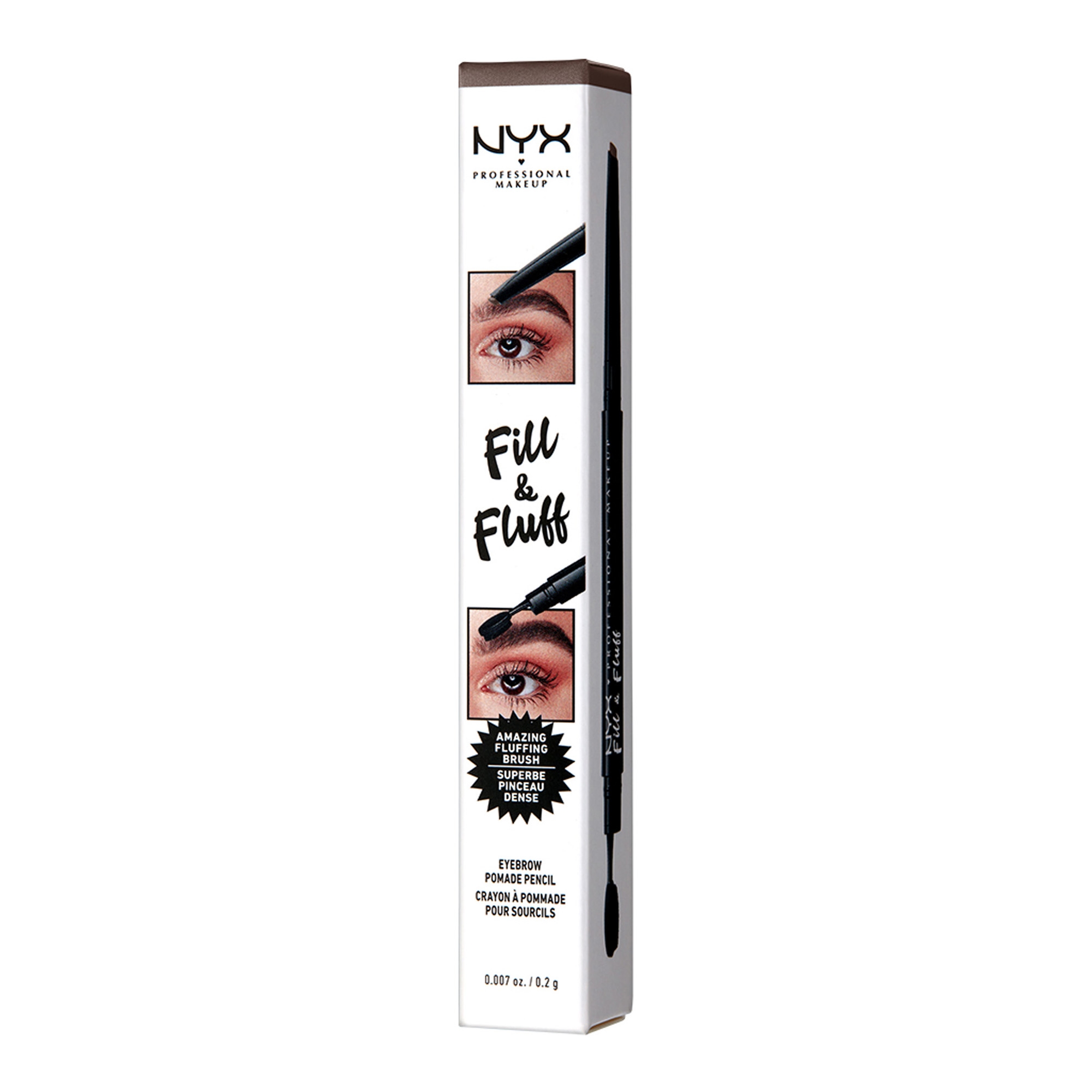 Nyx fill & fluff eyebrow pomade pencil-choclte