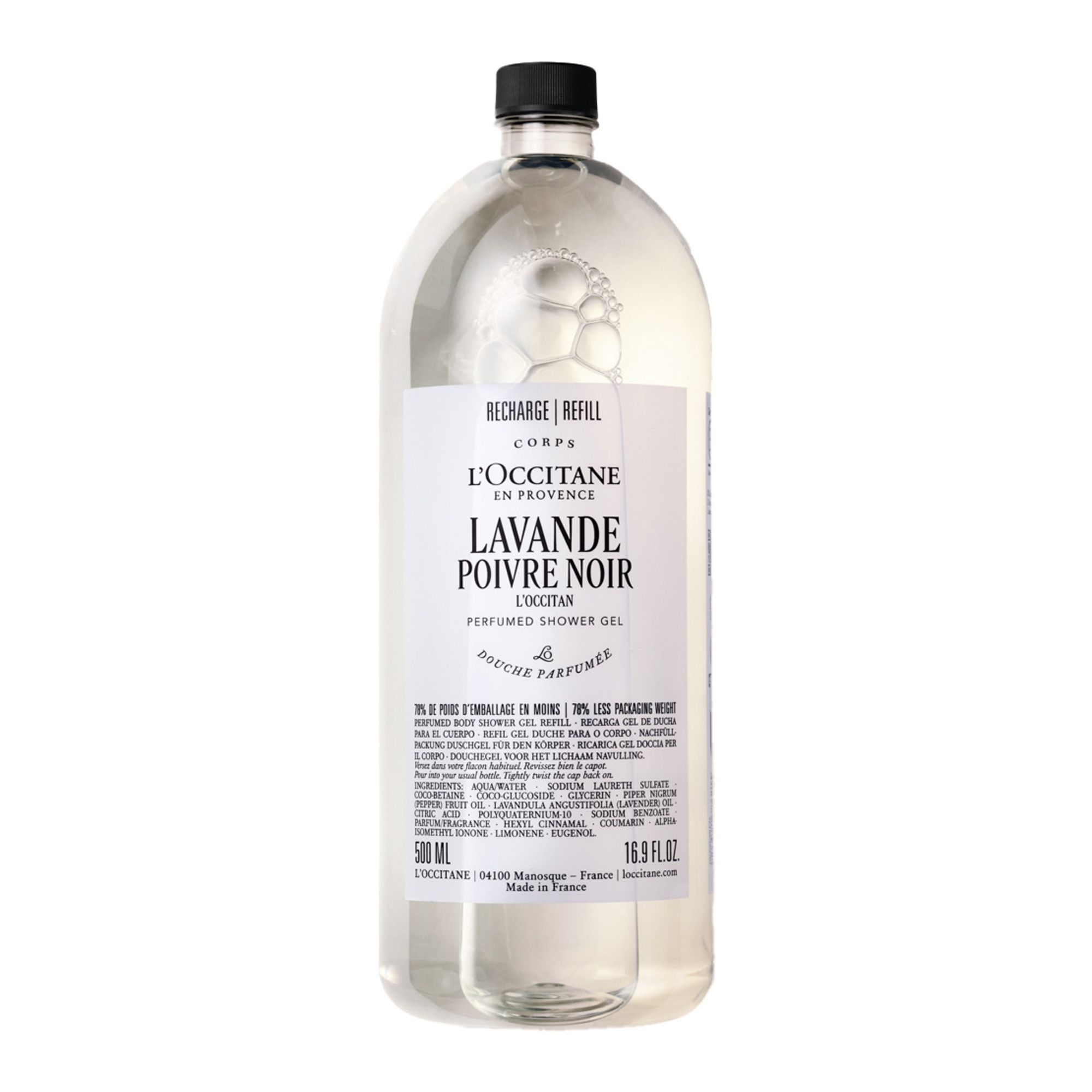 Lavende Poivre Noir dušigeeli täide 500ml