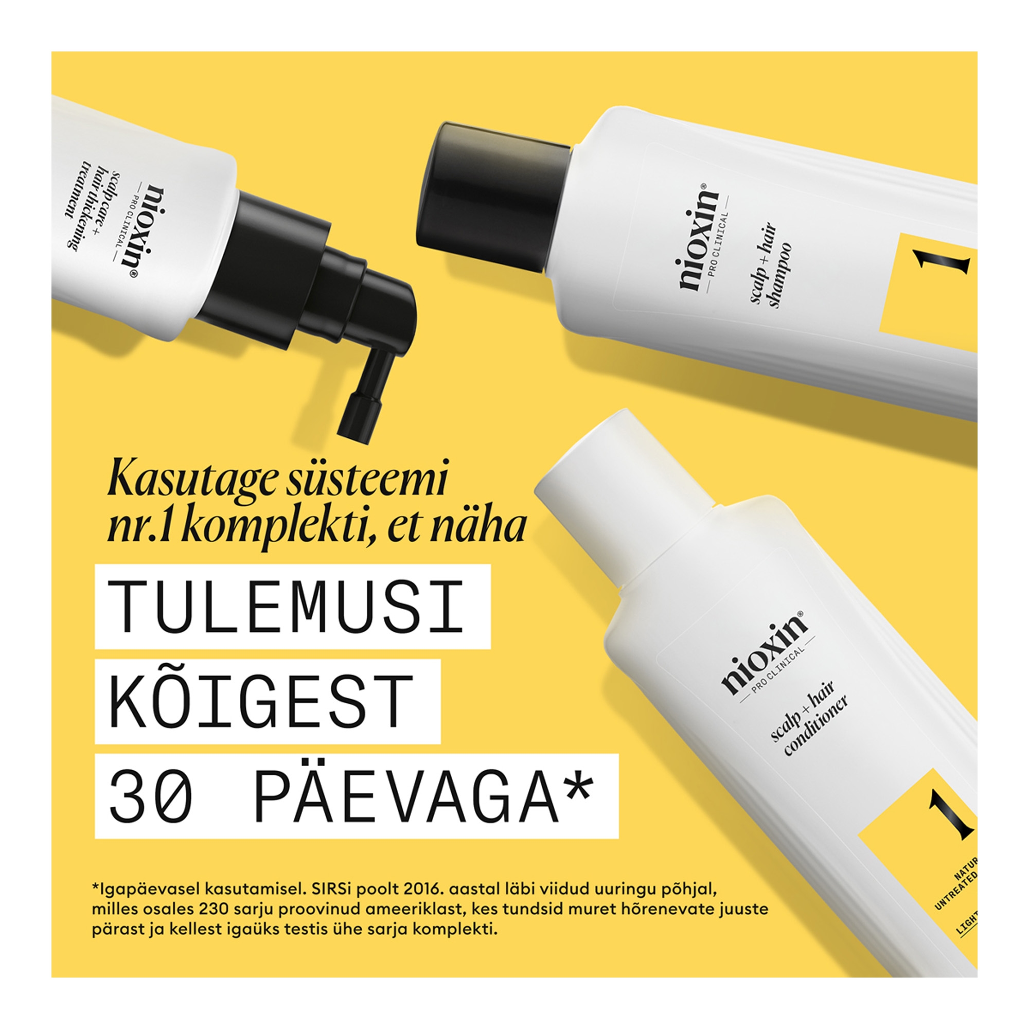 3-osaline peanahka hooldav ja juukseid tihendav hooldus 150ml+150ml+50ml