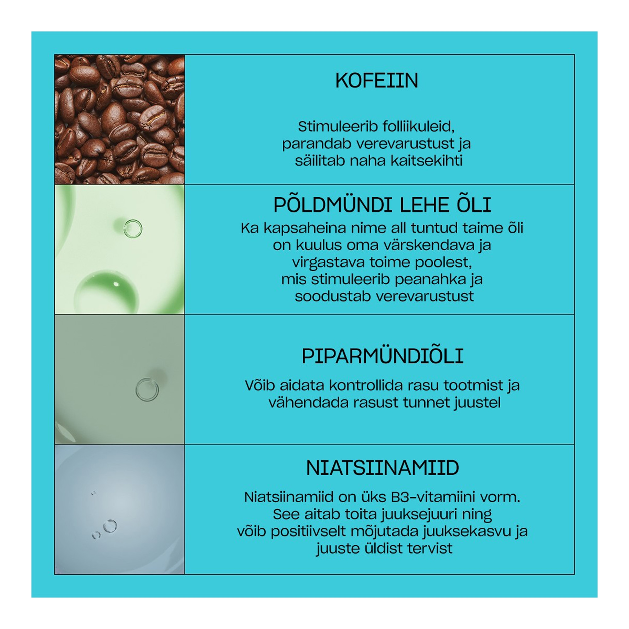 3-osaline peanahka hooldav ja juukseid tihendav hooldus 150ml+150ml+50ml