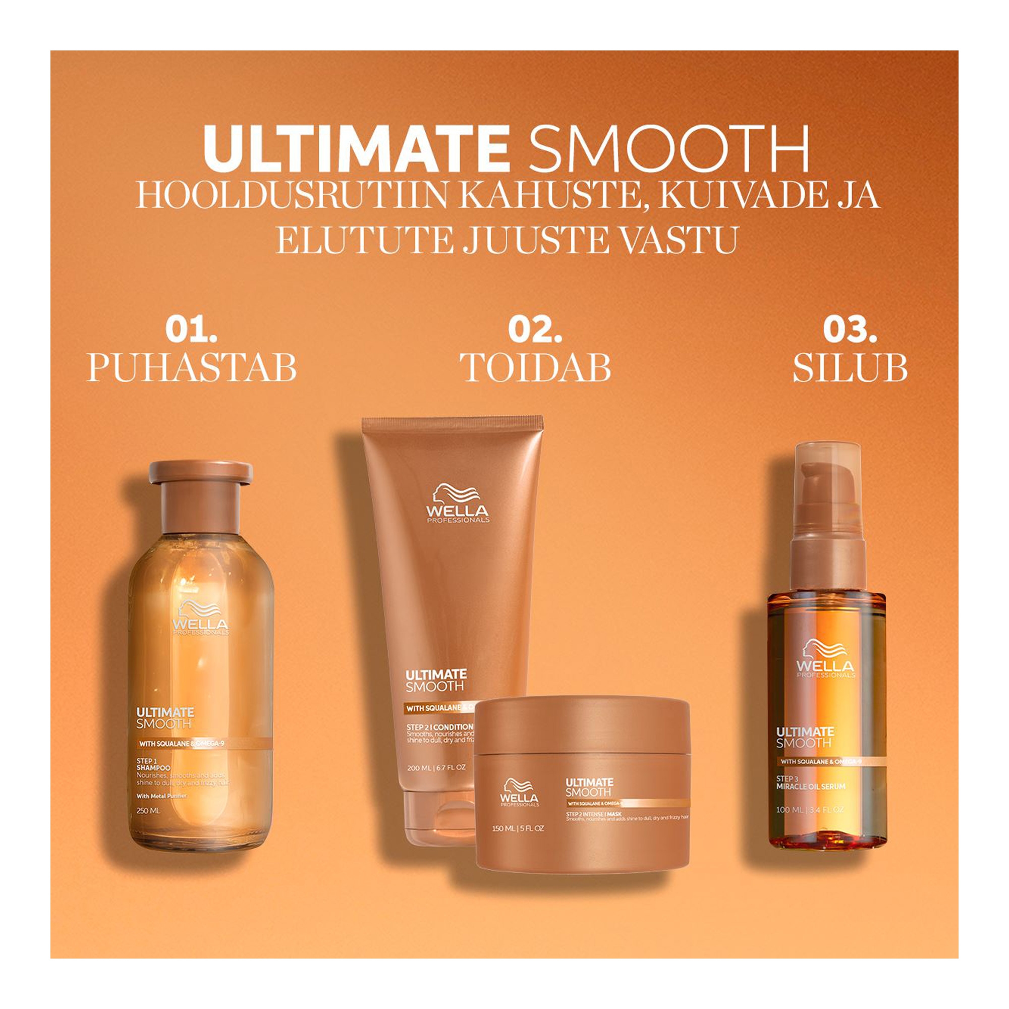Ultimate Smooth Intense intensiivne juuksemask skvalaani ja oomega-9 rasvhappega 75ml