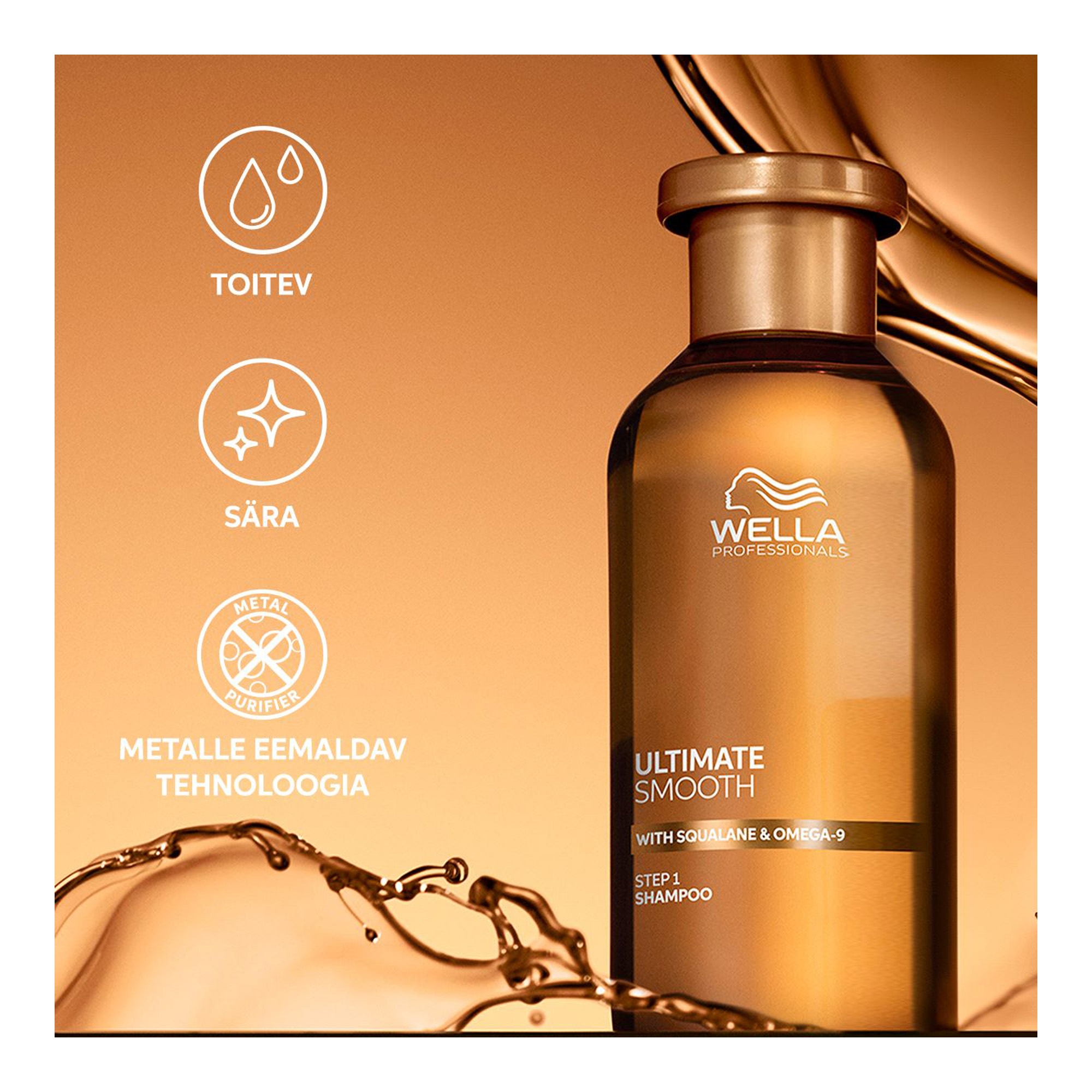 Ultimate Smooth šampoon skvalaani ja oomega-9 rasvhappaega 100ml