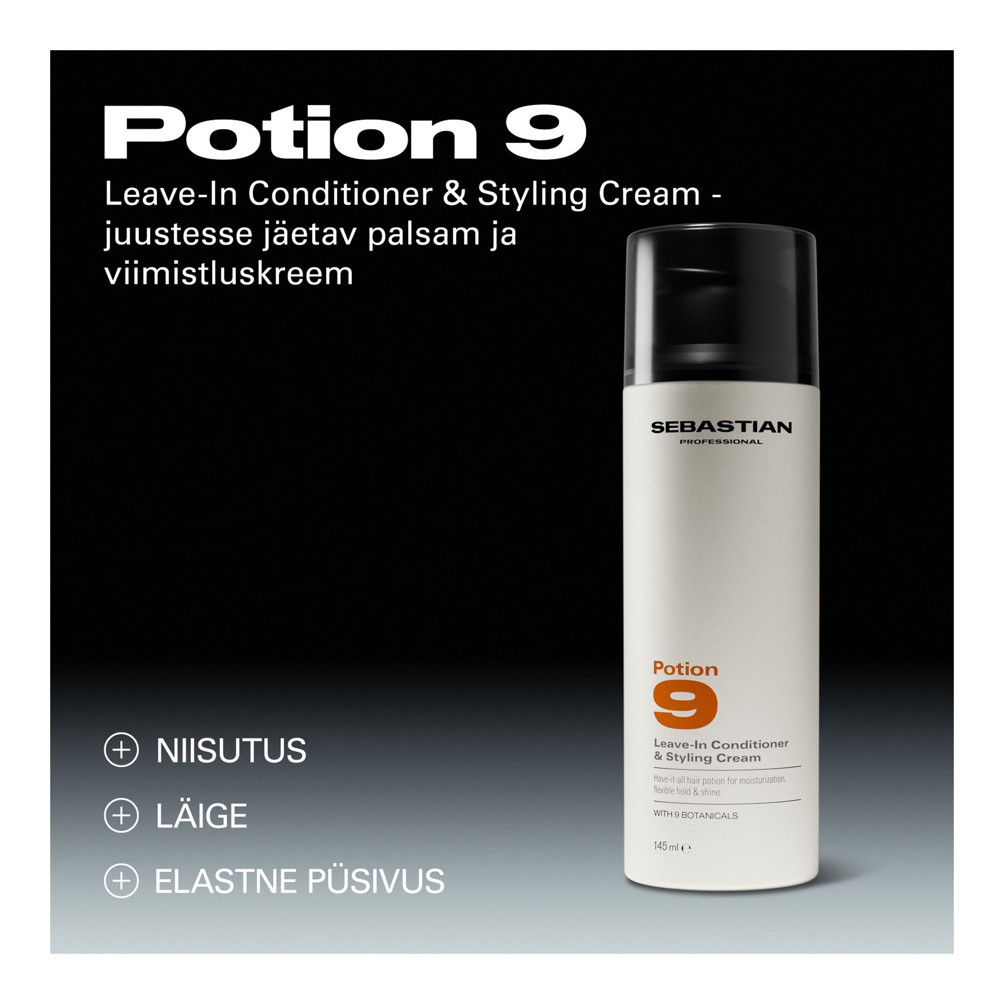 Potion 9 Leave-In juustesse jäetav palsam ja viimistluskreem 145ml