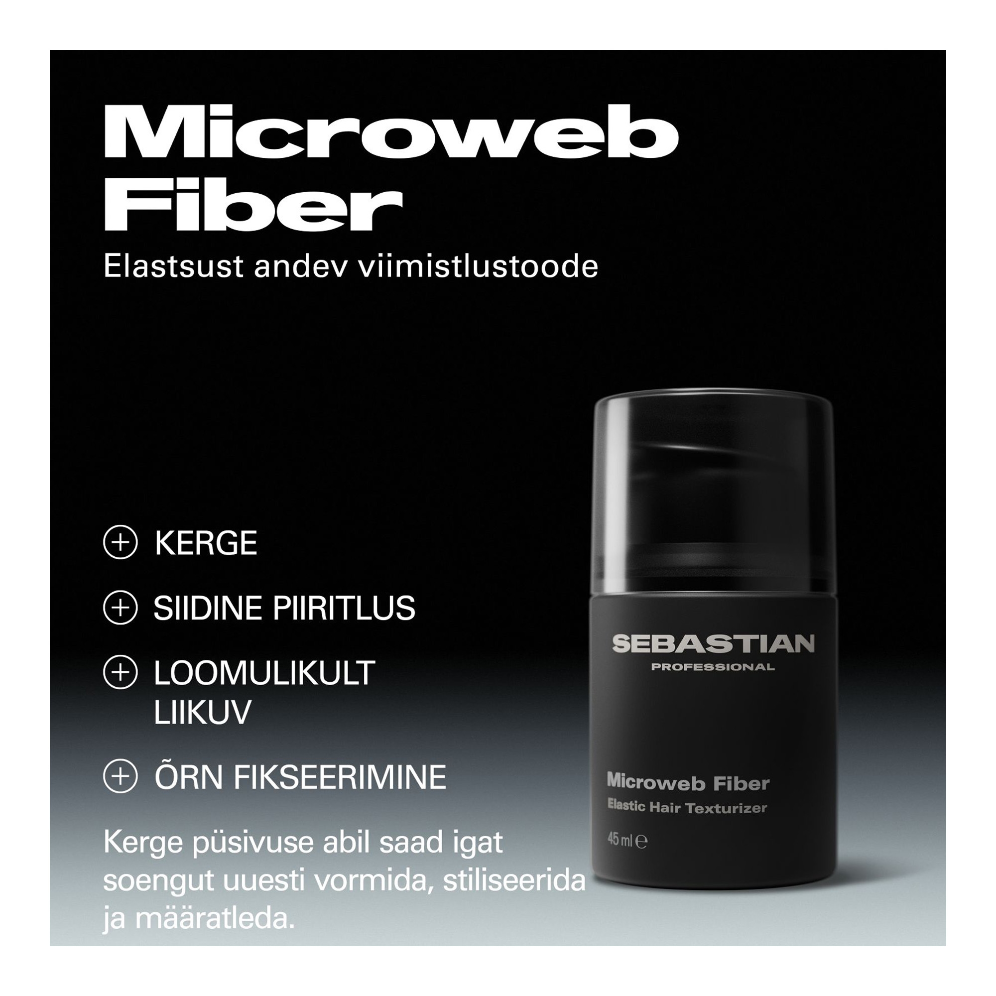 Microweb Fiber elastsust andev viimistlustoode 45ml