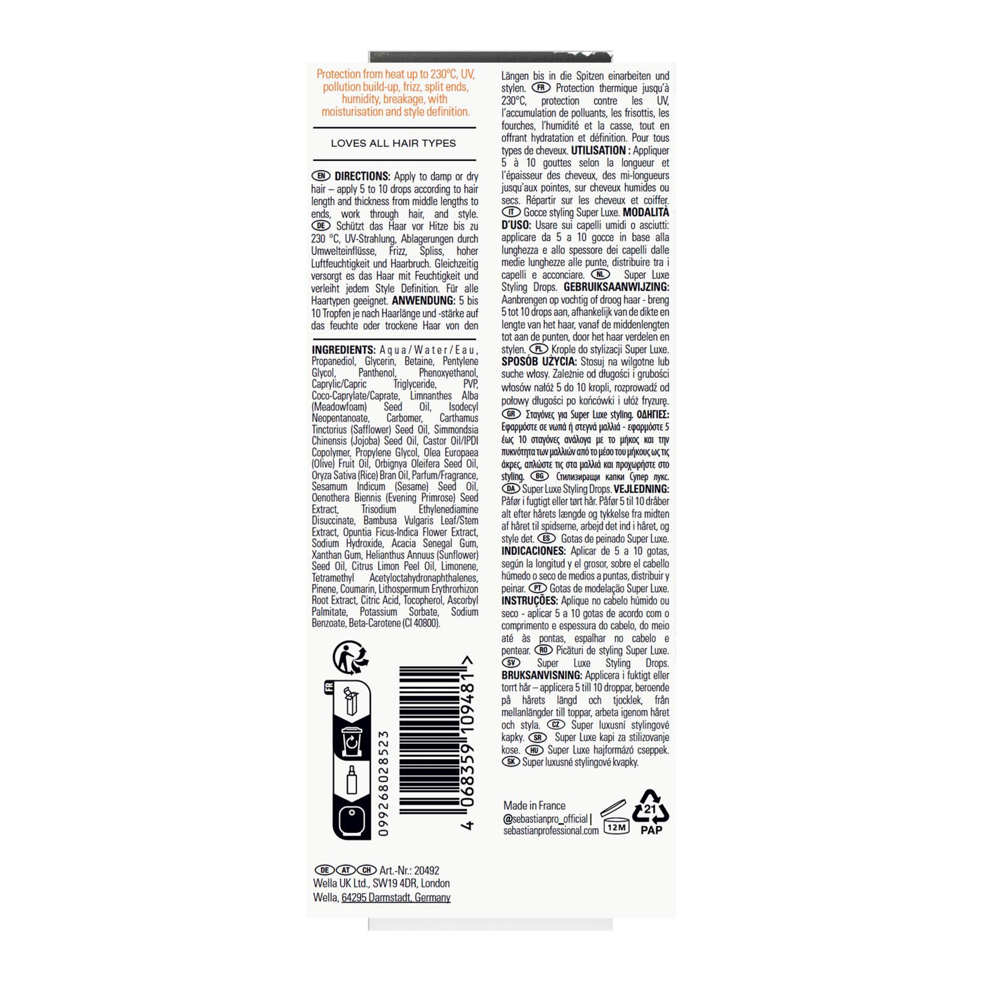 Potion 9 Super luksuslik eliksiir viimistluseks, niisutuseks ja kaitseks 30ml