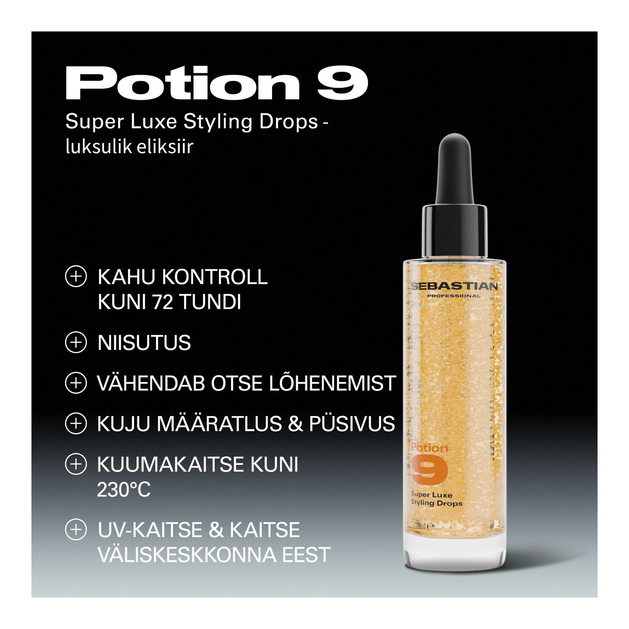 Potion 9 Super luksuslik eliksiir viimistluseks, niisutuseks ja kaitseks 30ml