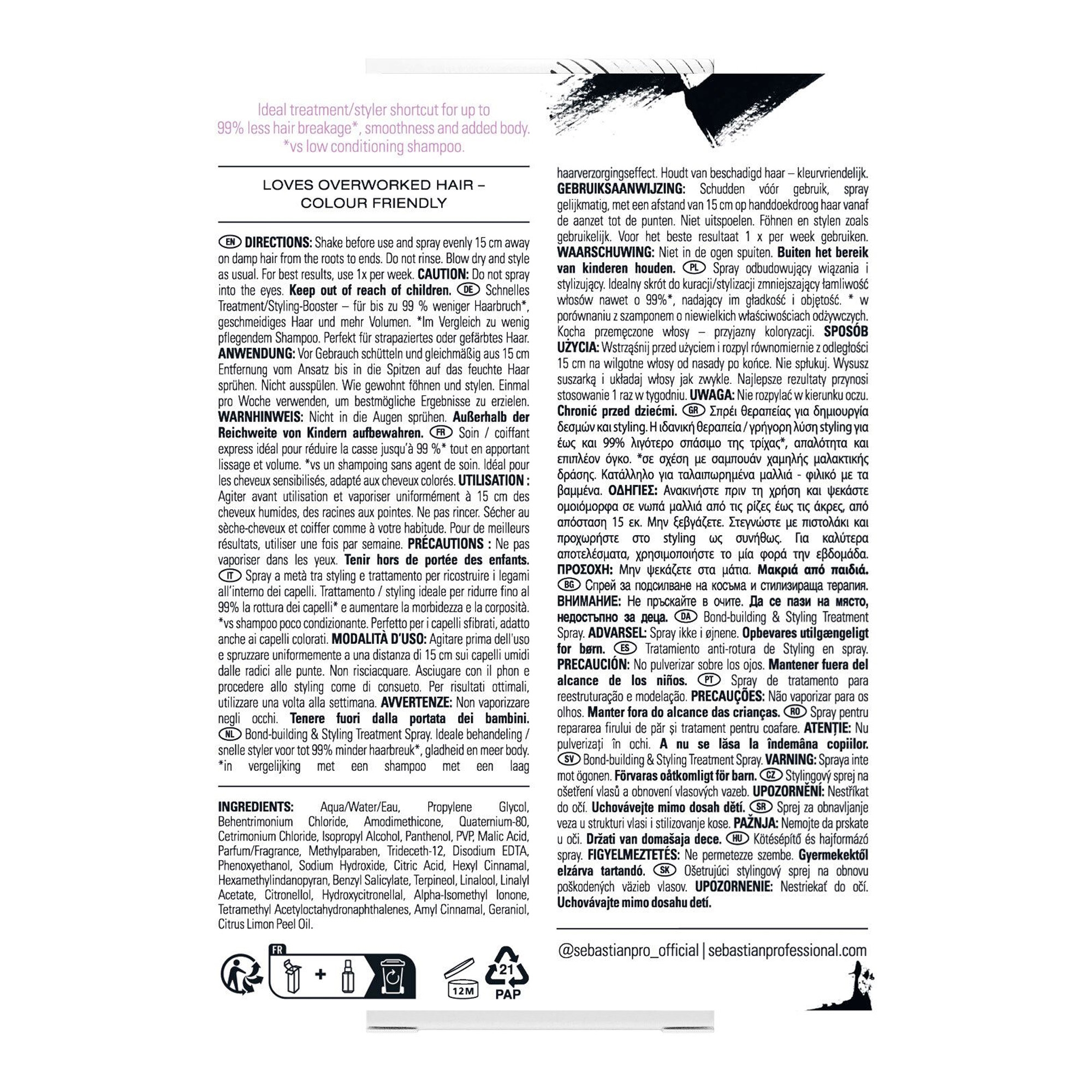 No.Breaker Bond-Building & Styling juuksesidemeid taastav ja viimistlev hooldussprei 100ml