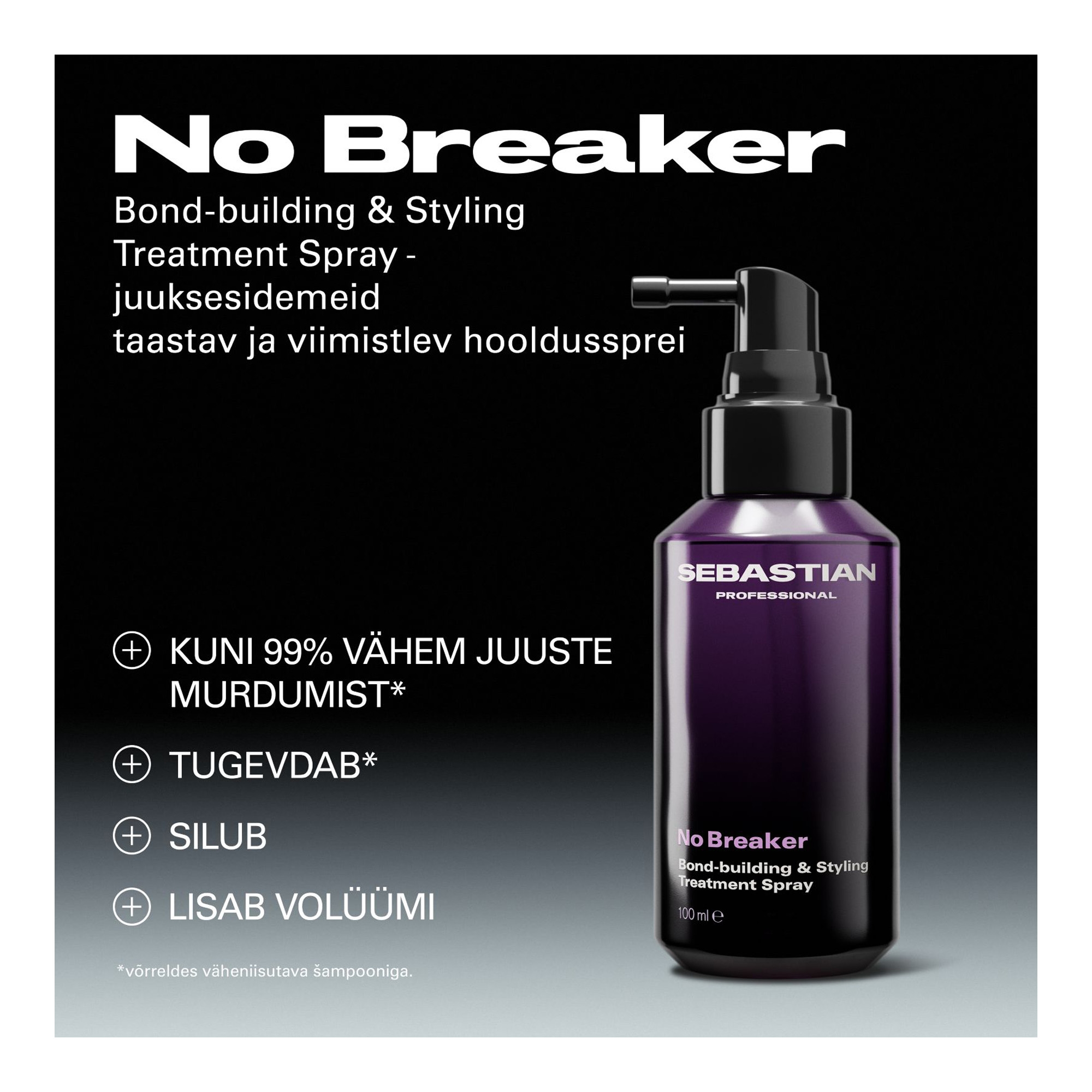 No.Breaker Bond-Building & Styling juuksesidemeid taastav ja viimistlev hooldussprei 100ml