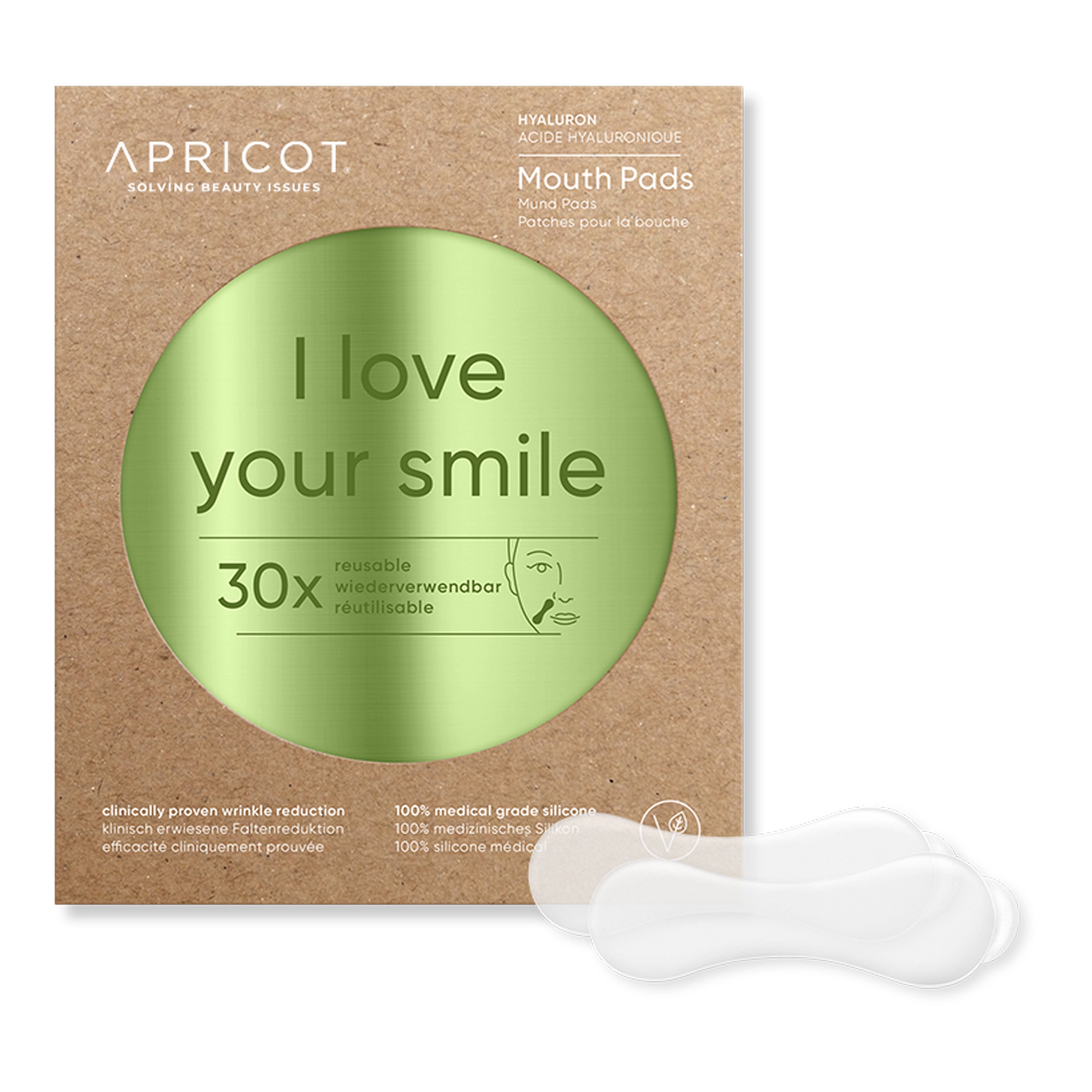 Silikoonist kortsuplaastrid hüaluroonhappega suuümbruse naerukortsudele