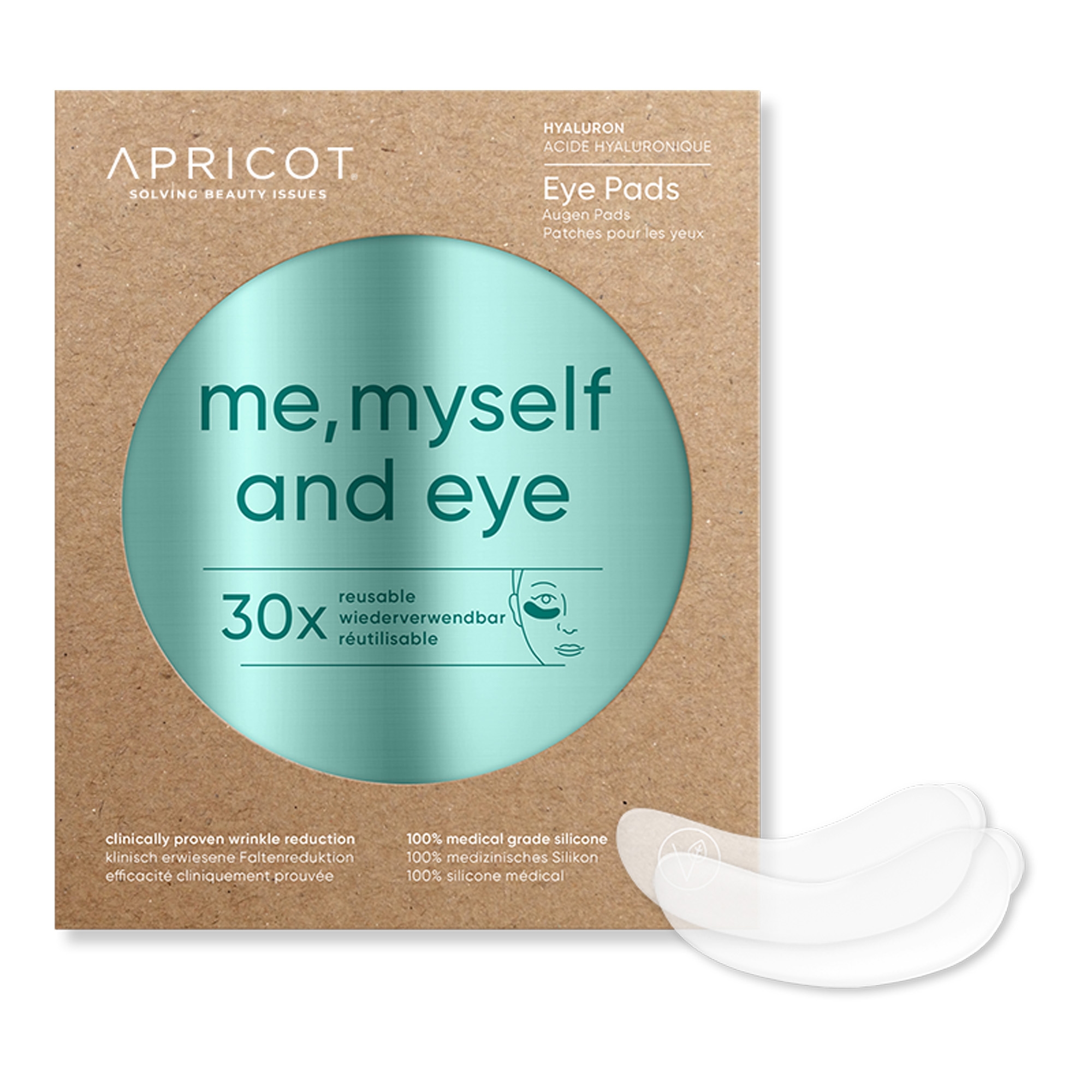 Silikoonist kortsuplaastrid hüaluroonhappega silmaümbrusele