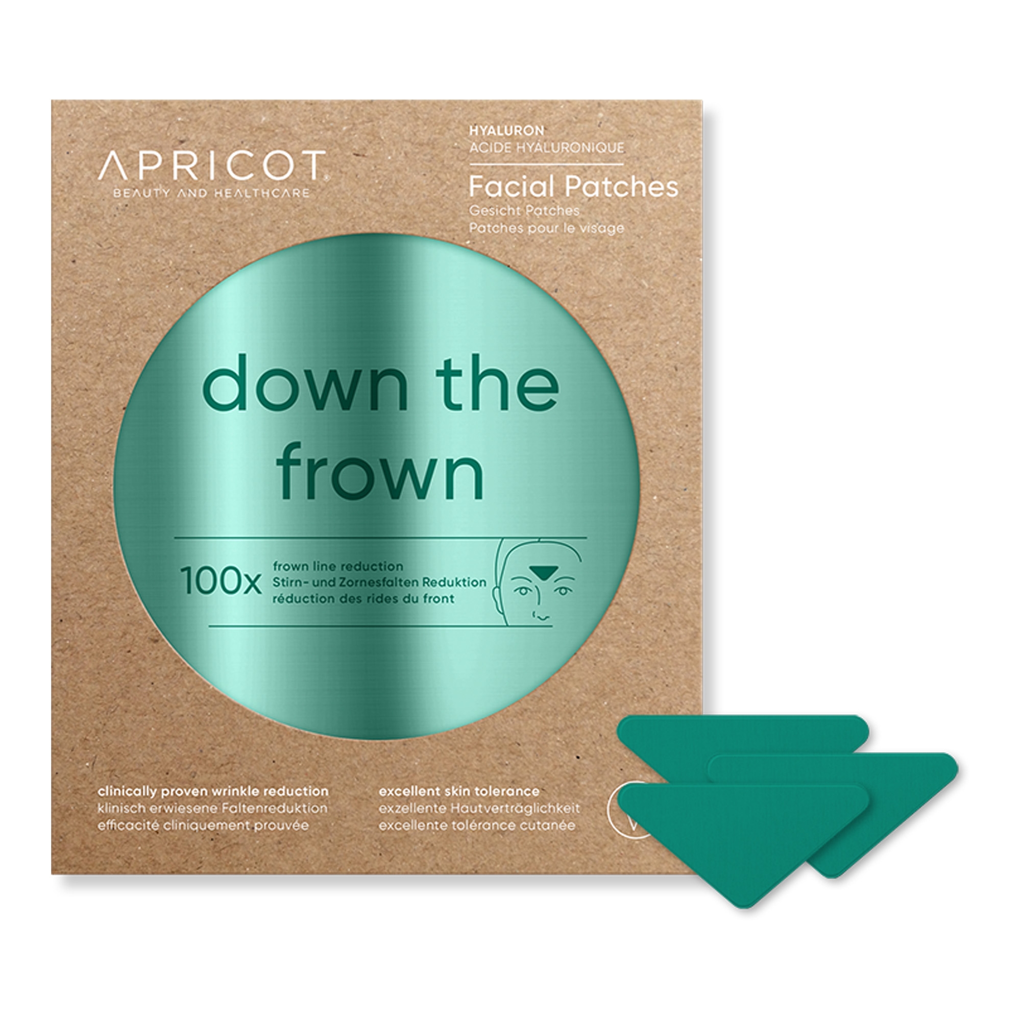 Kortsuplaastrid hüaluroonhappega laubale ja silmade vahelisele alale 100tk