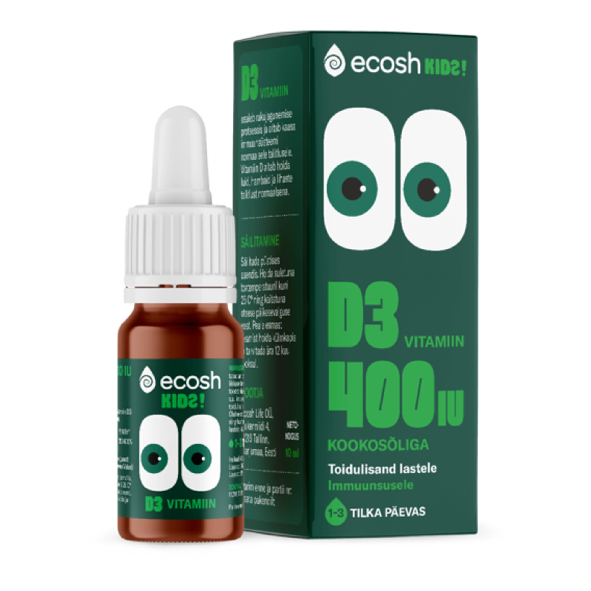 D3 vitamiin lastele, kookos 10ml