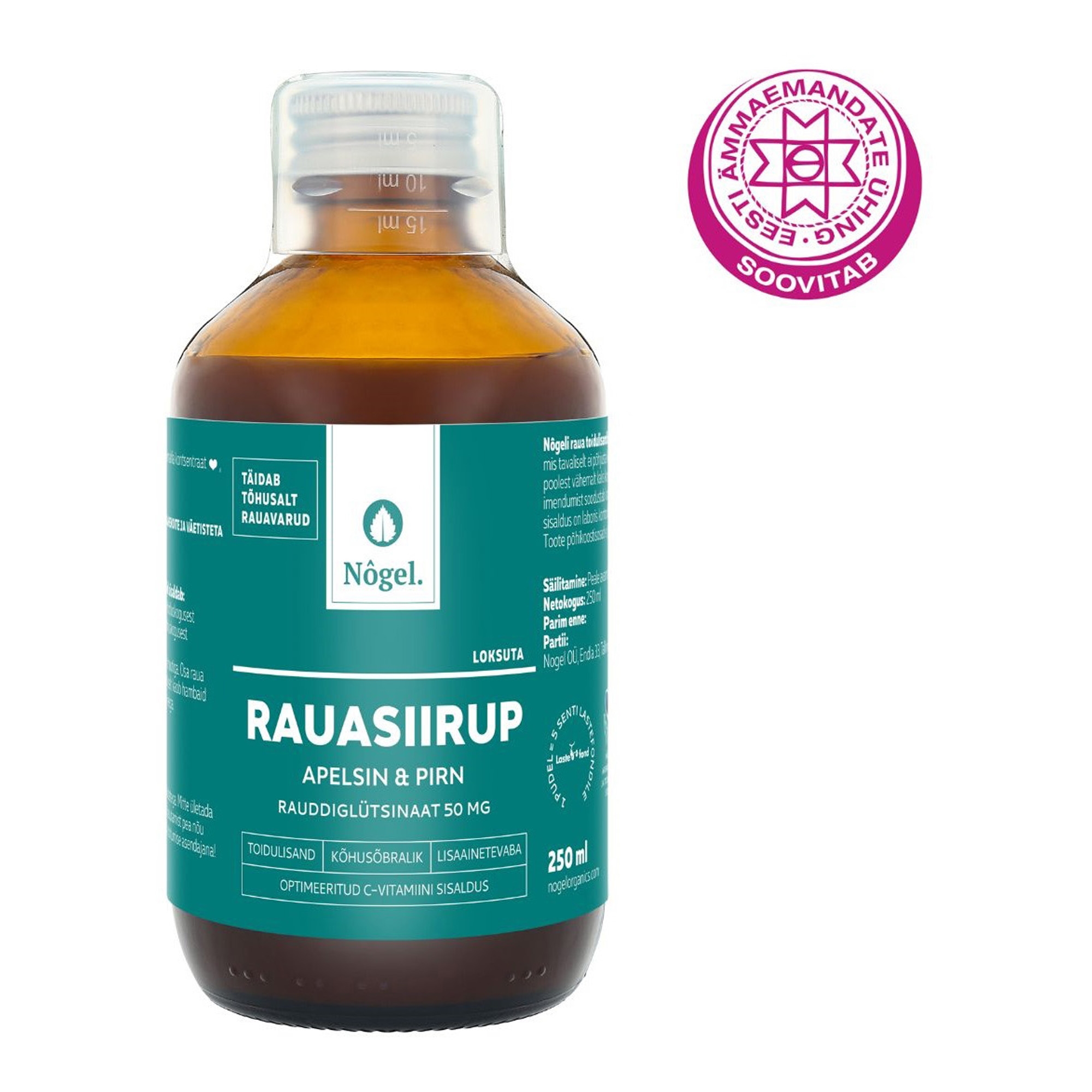Rauasiirup apelsini ja pirniga 250ml