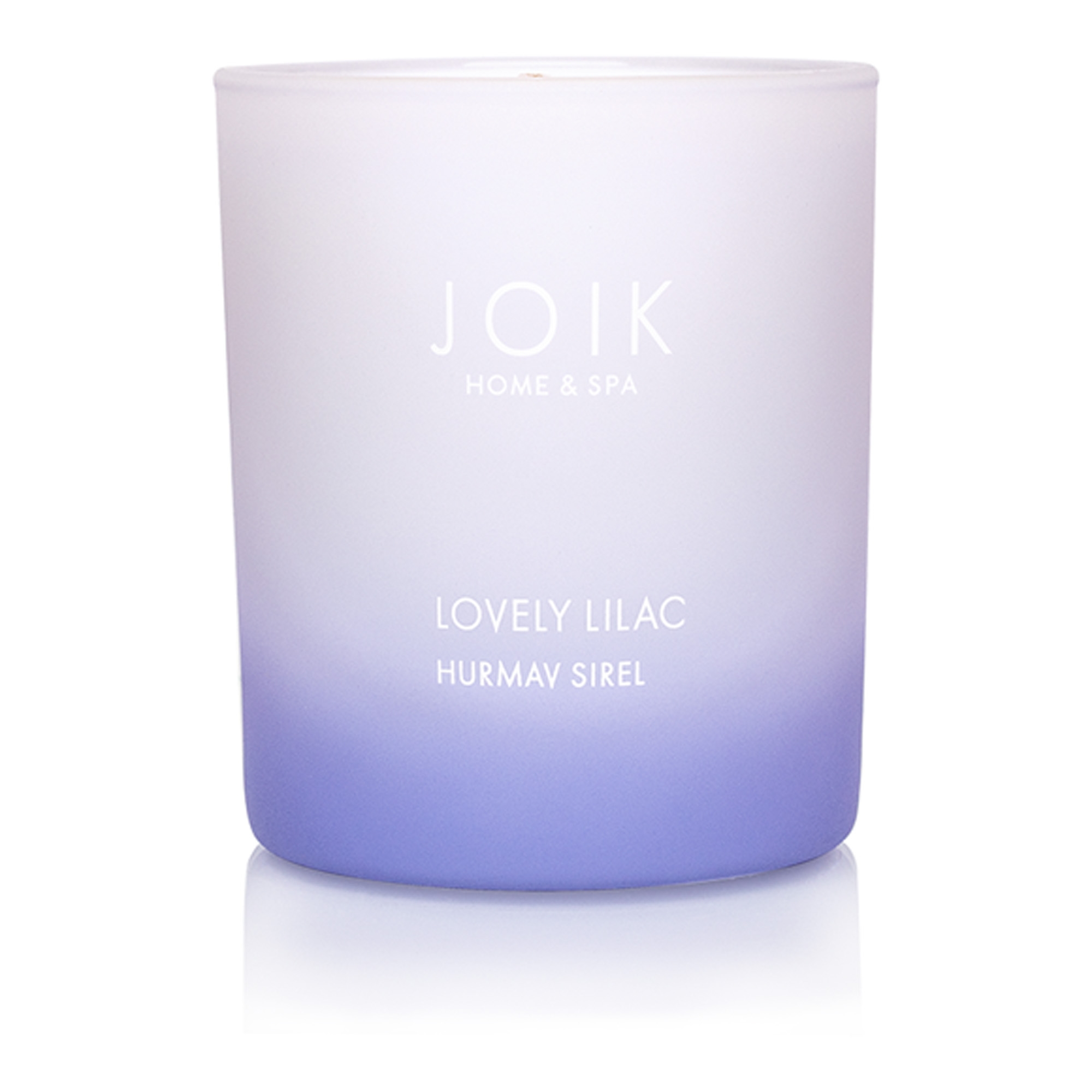 Rapsivahast lõhnaküünal Hurmav Sirel värvilises klaasis 150g