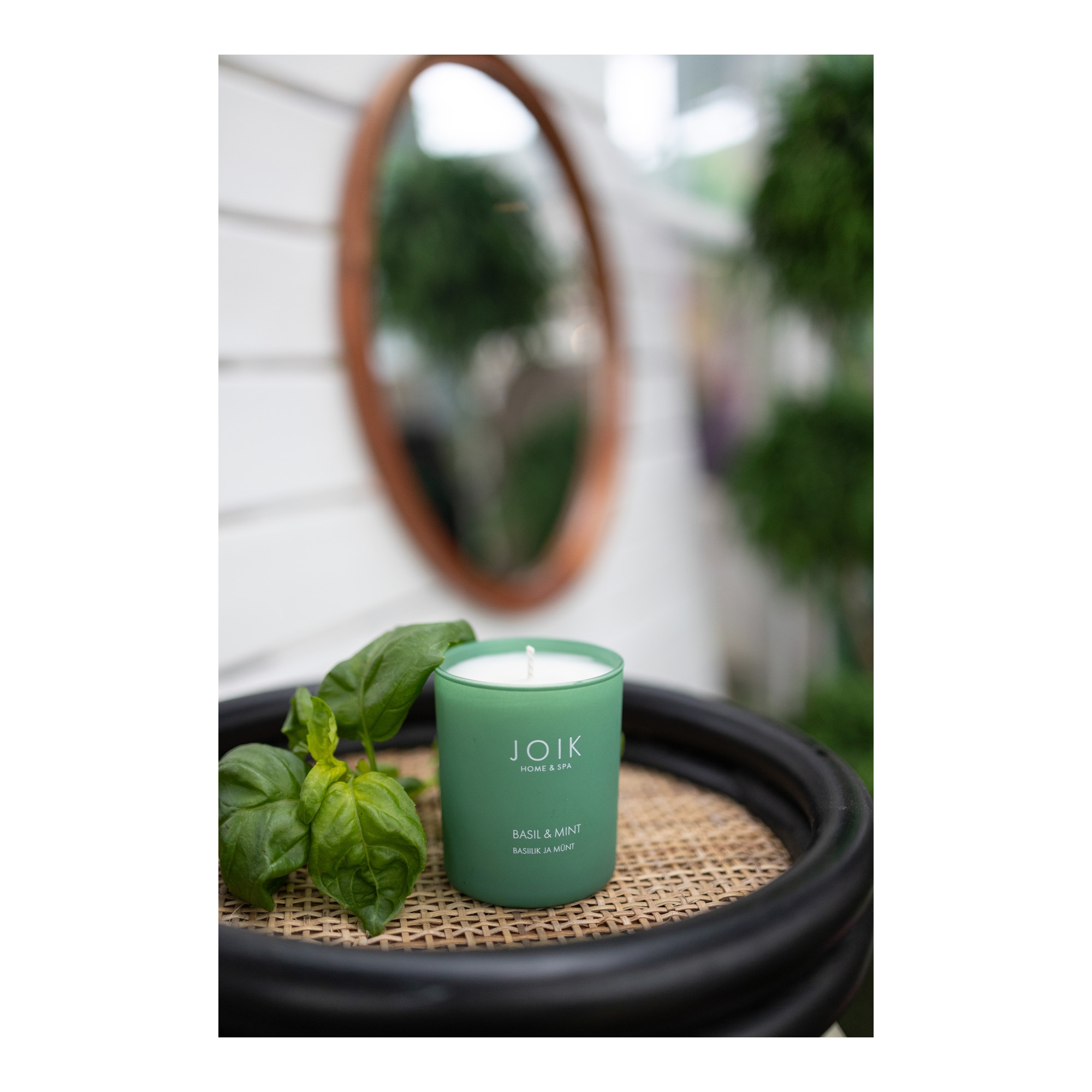 Rapsivahast lõhnaküünal  Basiilik ja Münt 150g