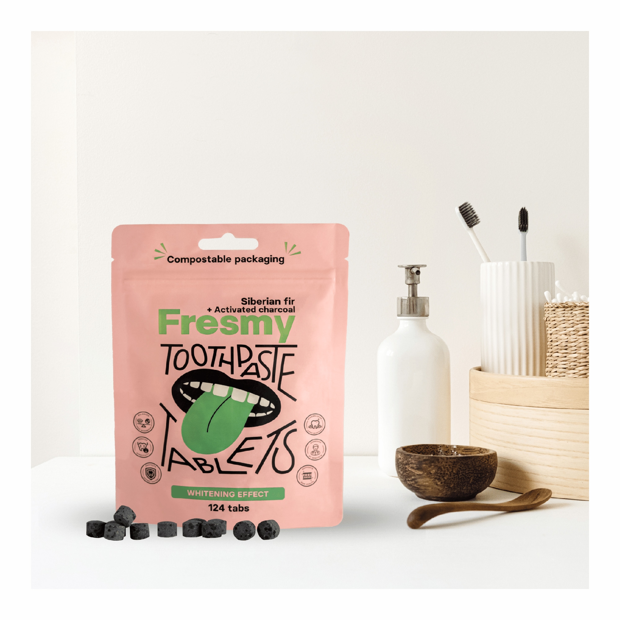 Hambapasta tabletid siberi nulu ja aktiivsöega 124tk