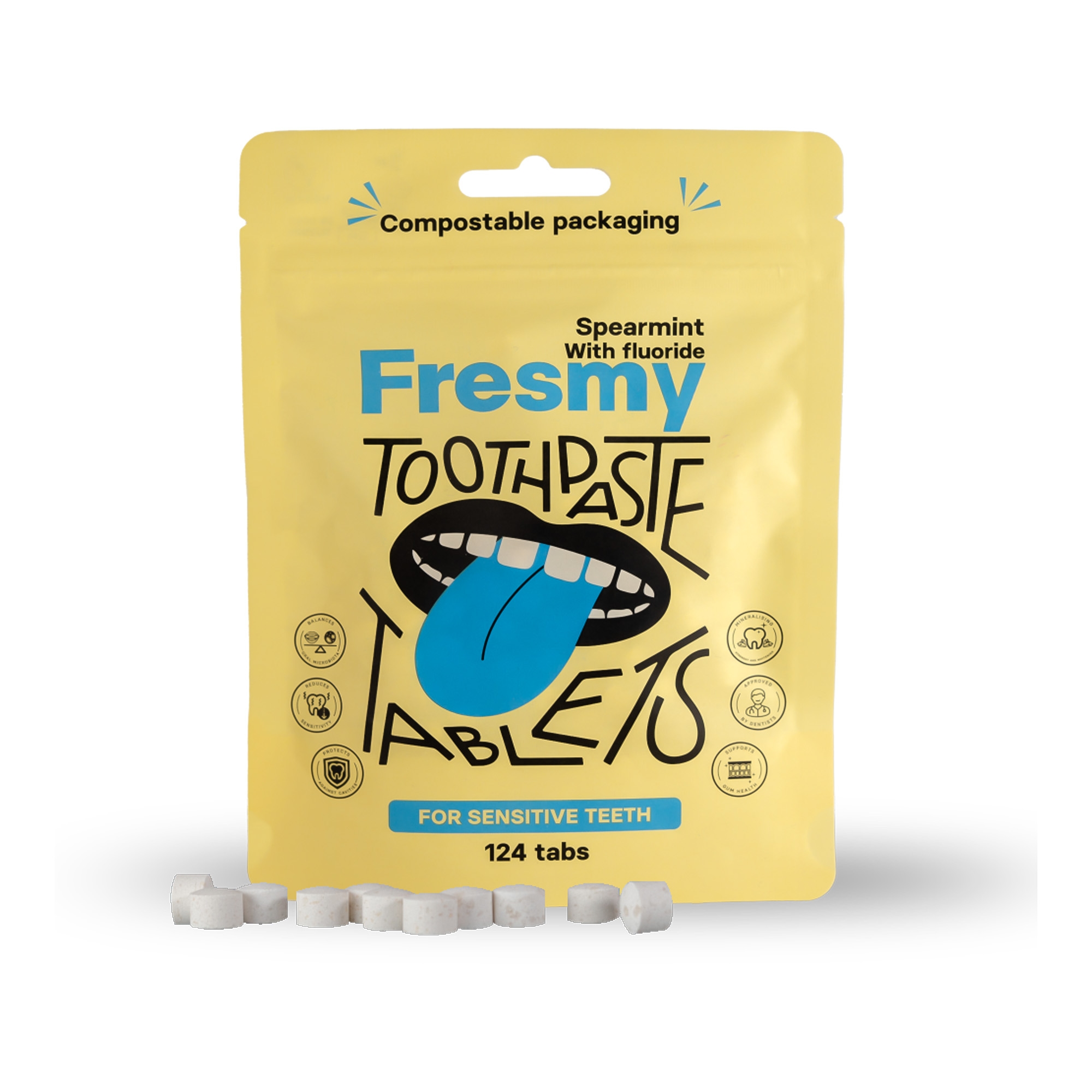 Rohemündimaitselised hambapasta tabletid 124tk