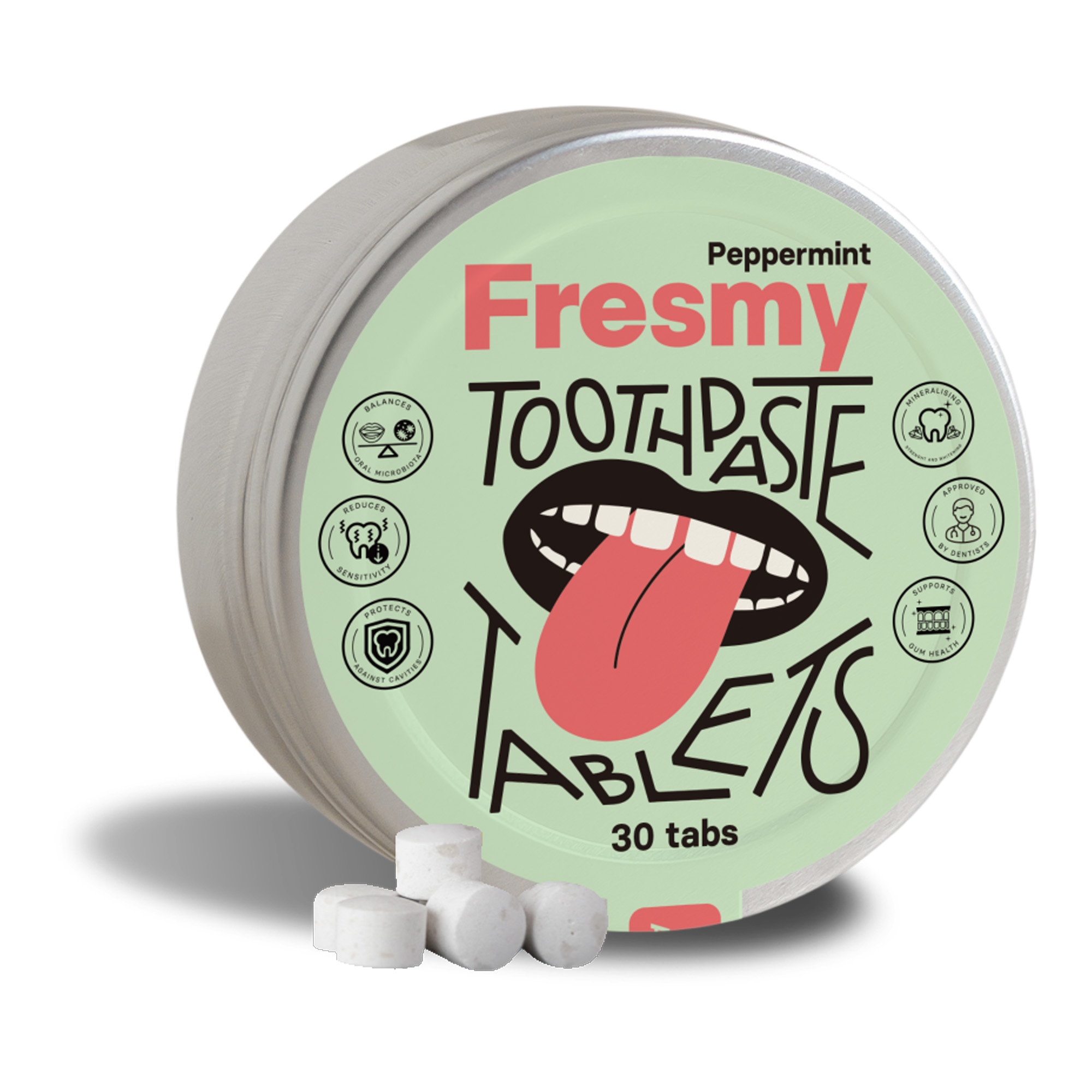 Piparmündimaitselised hambapasta tabletid 30tk