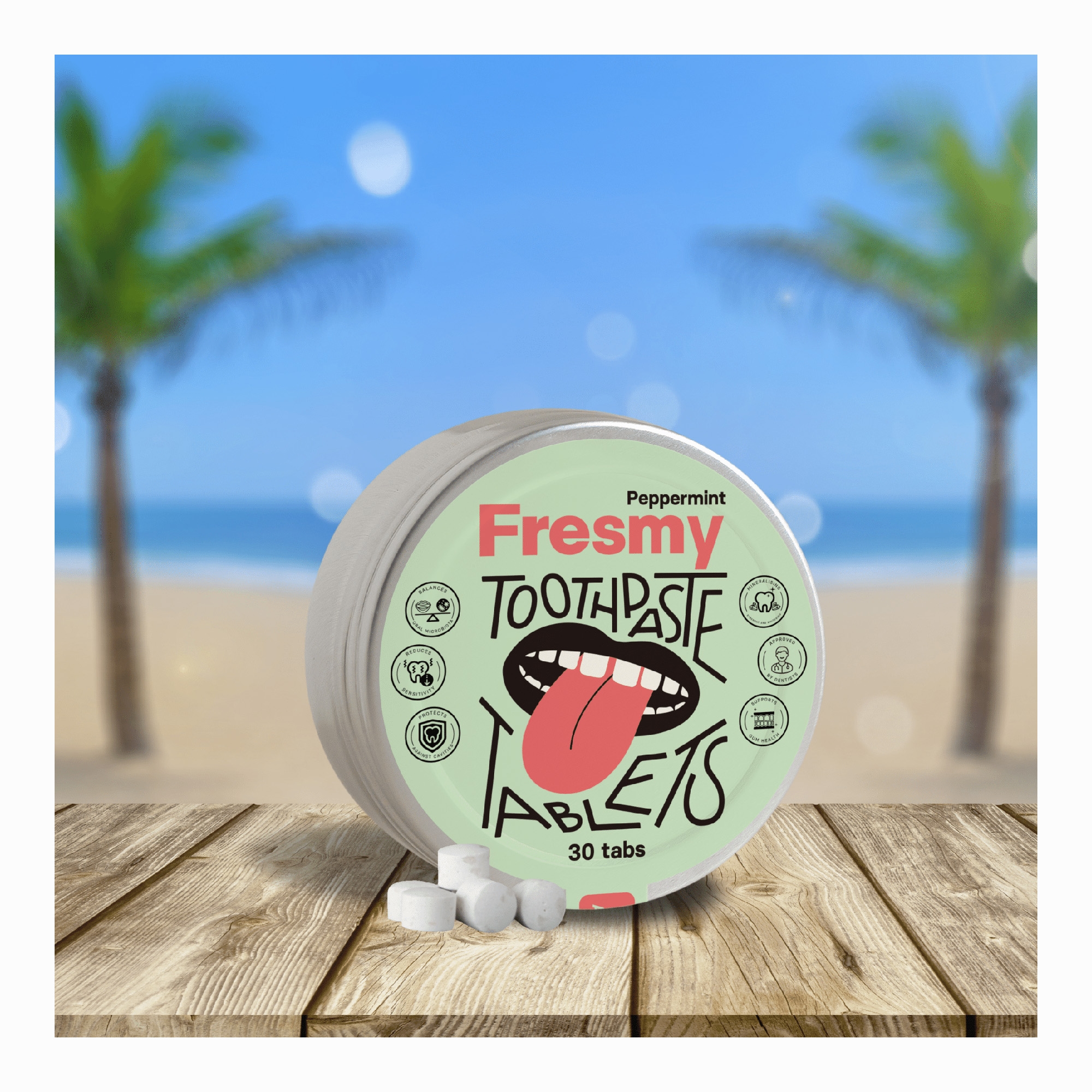 Piparmündimaitselised hambapasta tabletid 30tk