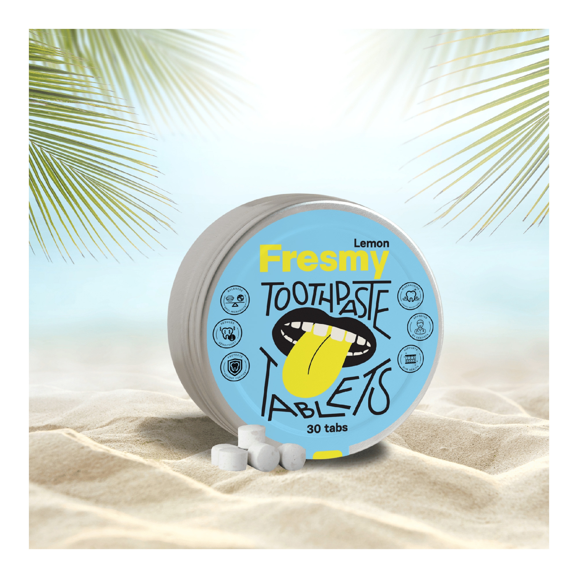 Sidrunimaitselised hambapasta tabletid 30tk