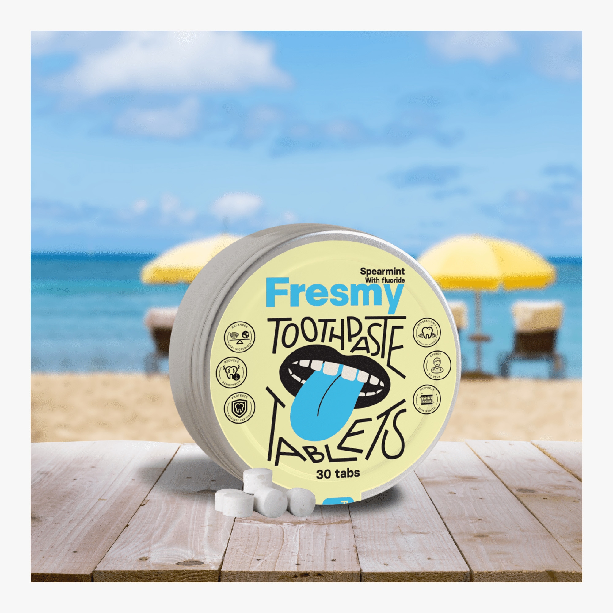 Rohemündimaitselised hambapasta tabletid 30tk