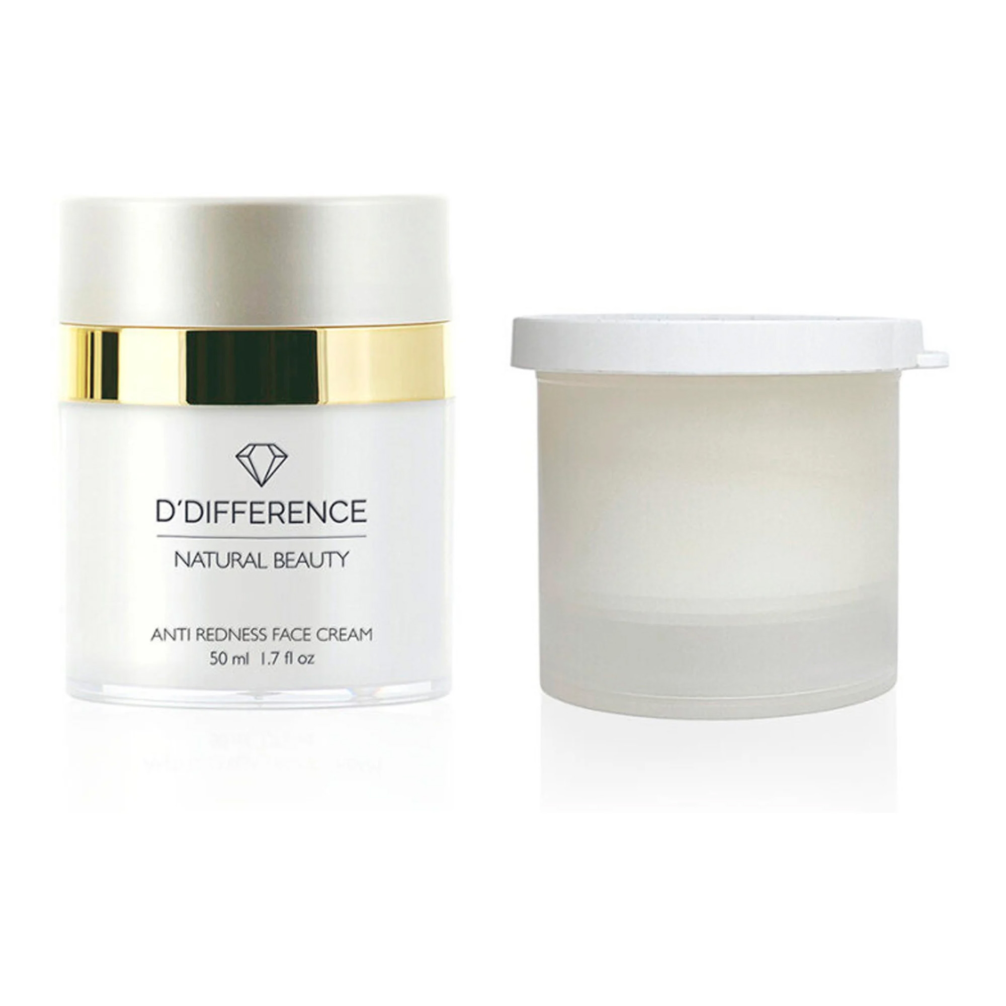 4D efektiga, lõhnavaba, punetust vähendav 24 tunni kreemi täitepurk 50ml