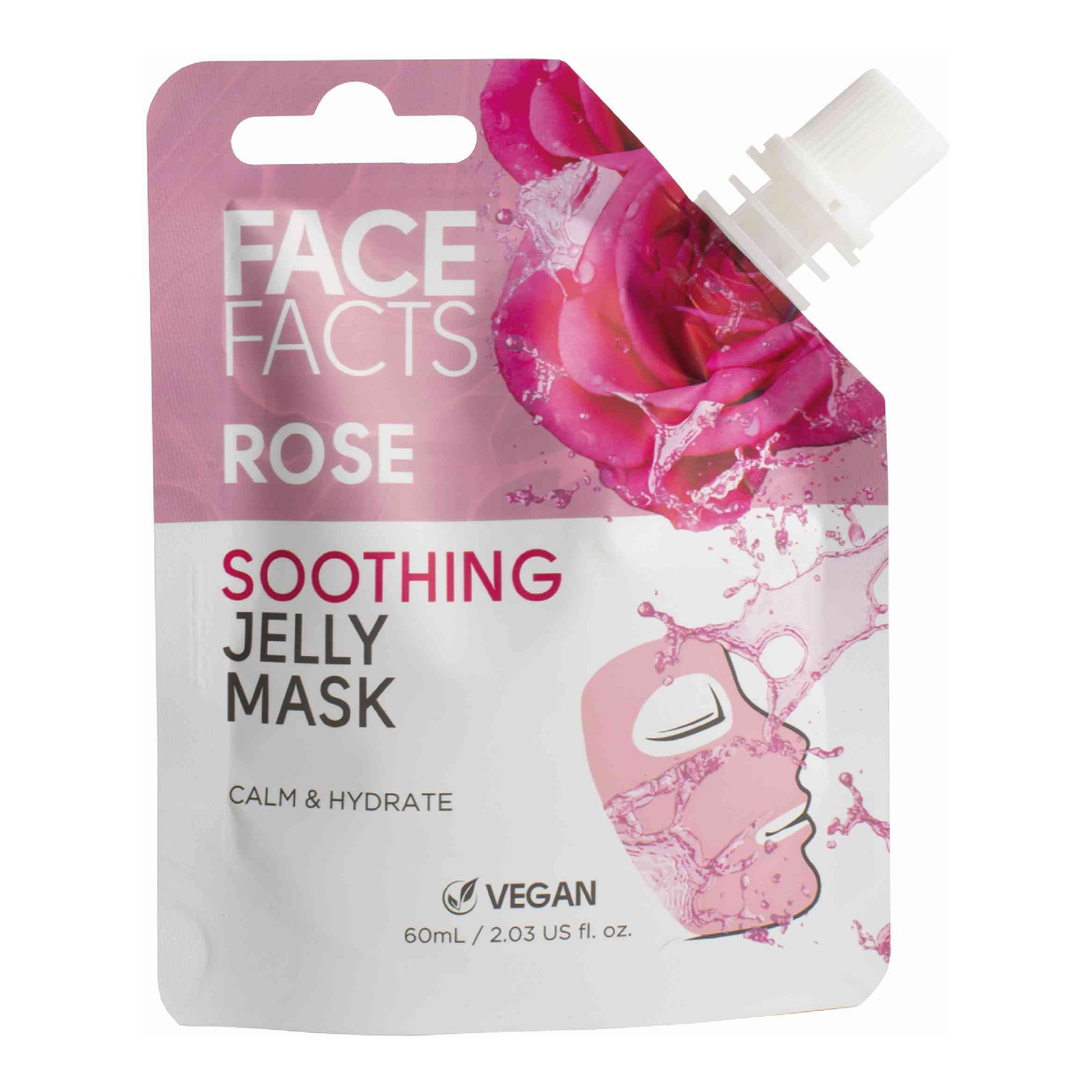 Niisutav ja rahustav geelmask roos 60ml