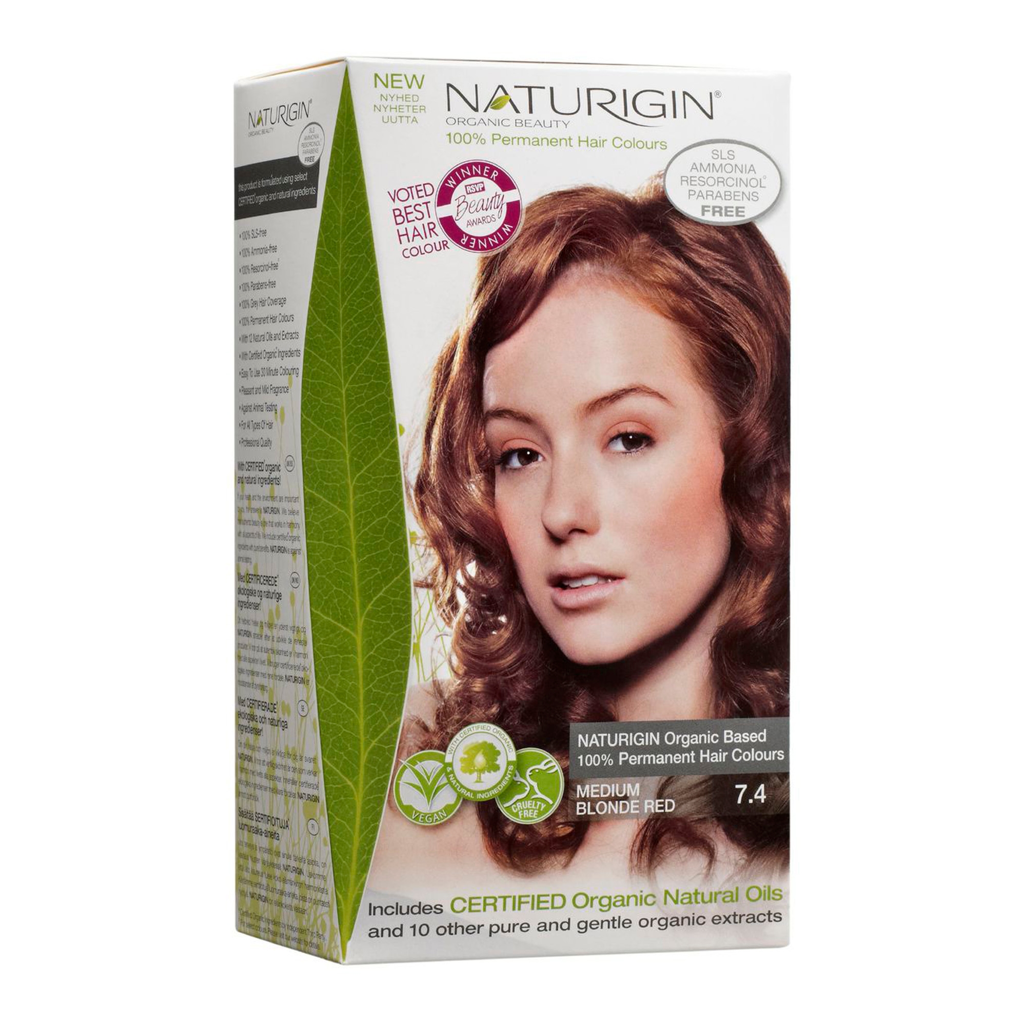 Juuksevärv Keskmine blond punaka varjundiga 7,40