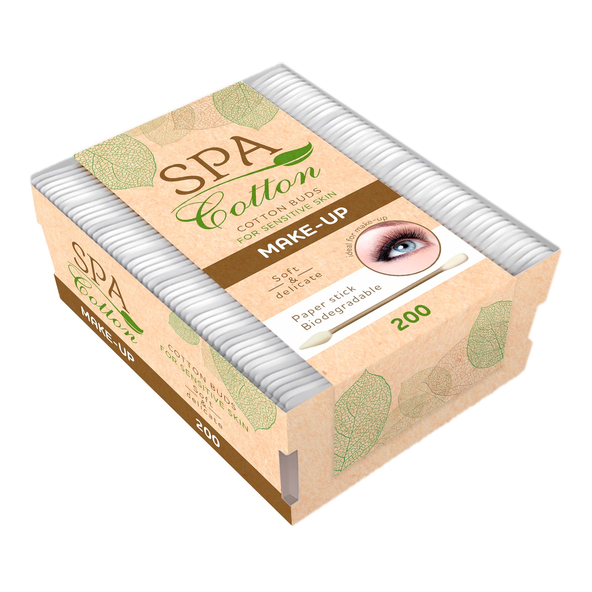 Spa Cotton vatitikud meigi eemaldamiseks 200tk