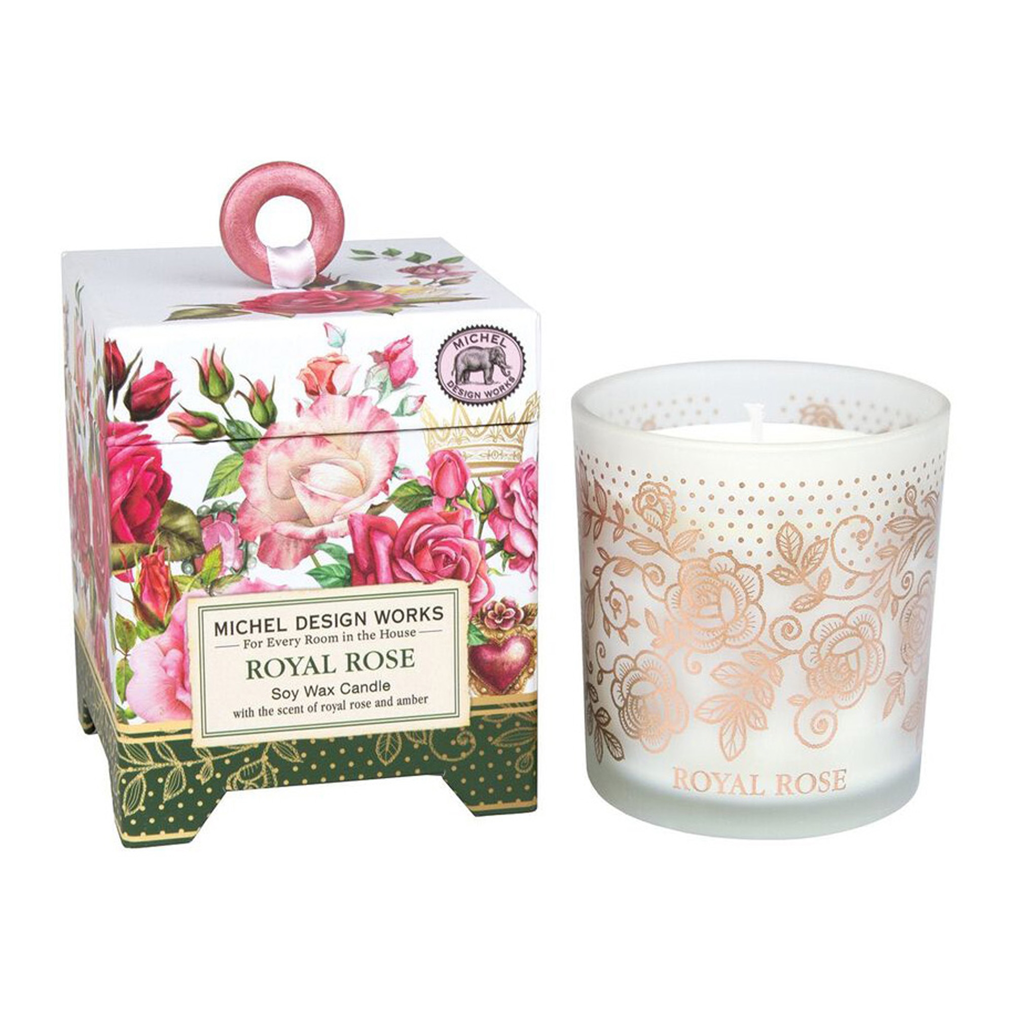 Royal Rose sojavahast küünal 184g