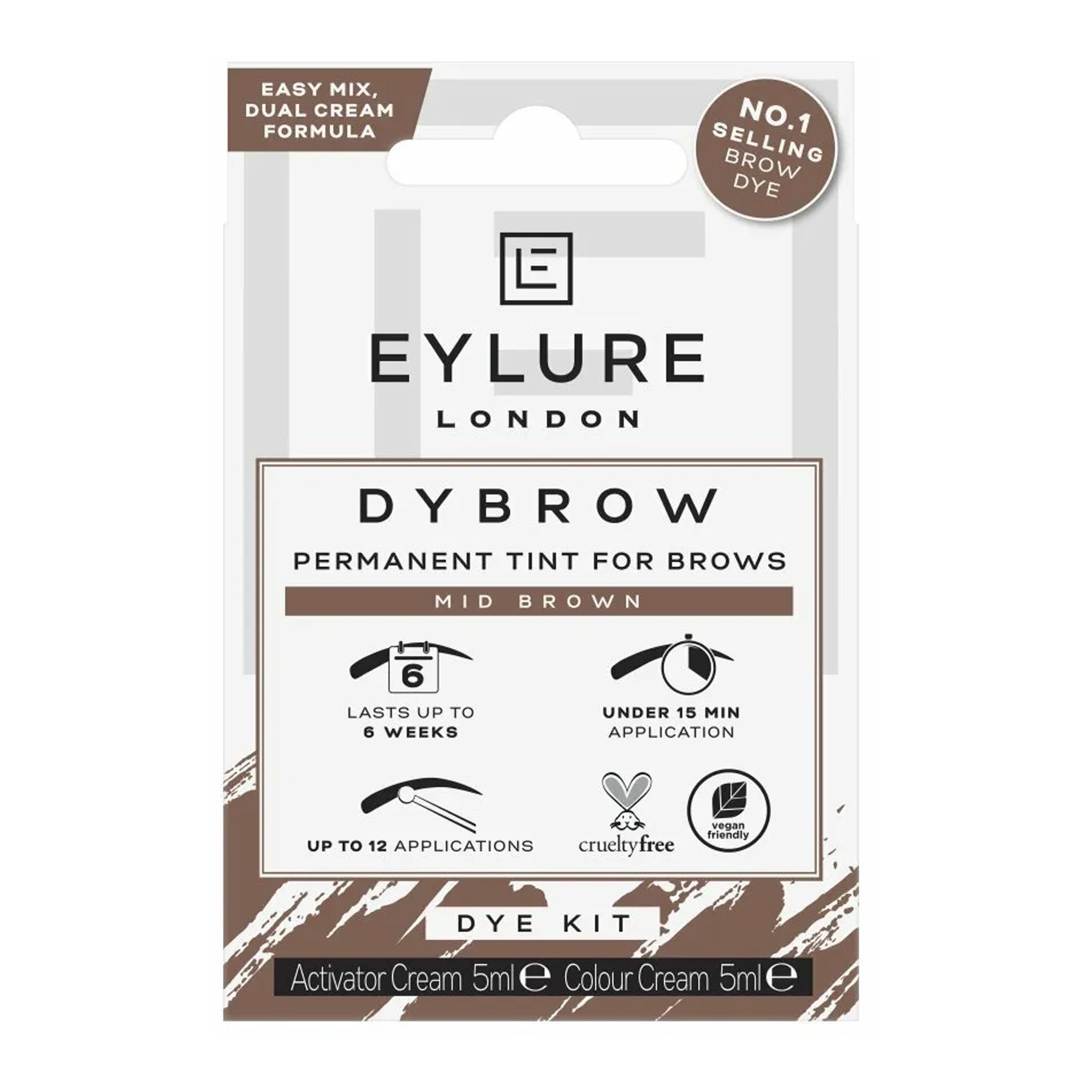 Dybrow kulmuvärv, mid brown