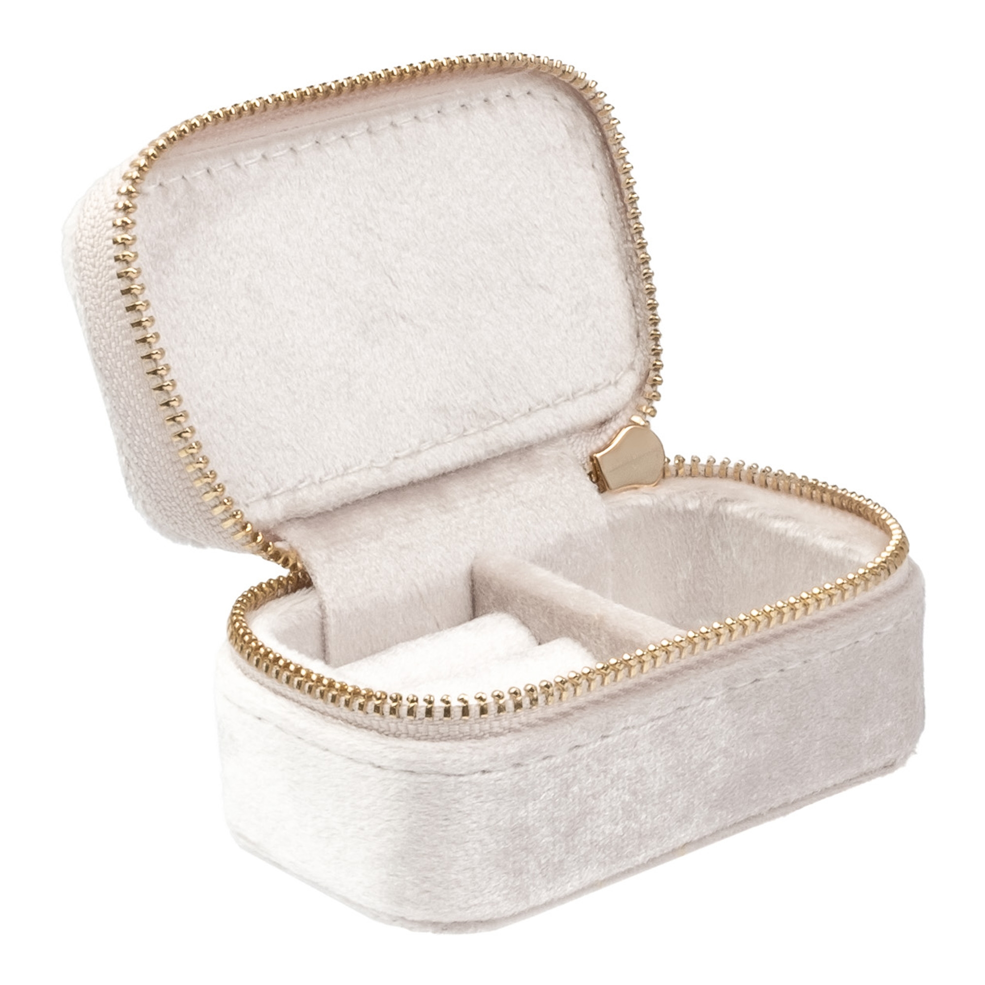 Dark velvet jewellery box micro off white