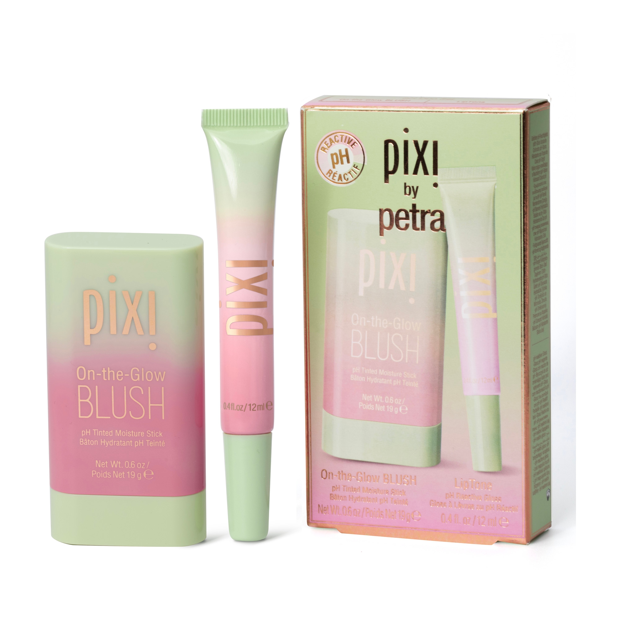 On-The-Glow PH-ga reageeriva põsepuna ja huuleläike komplekt