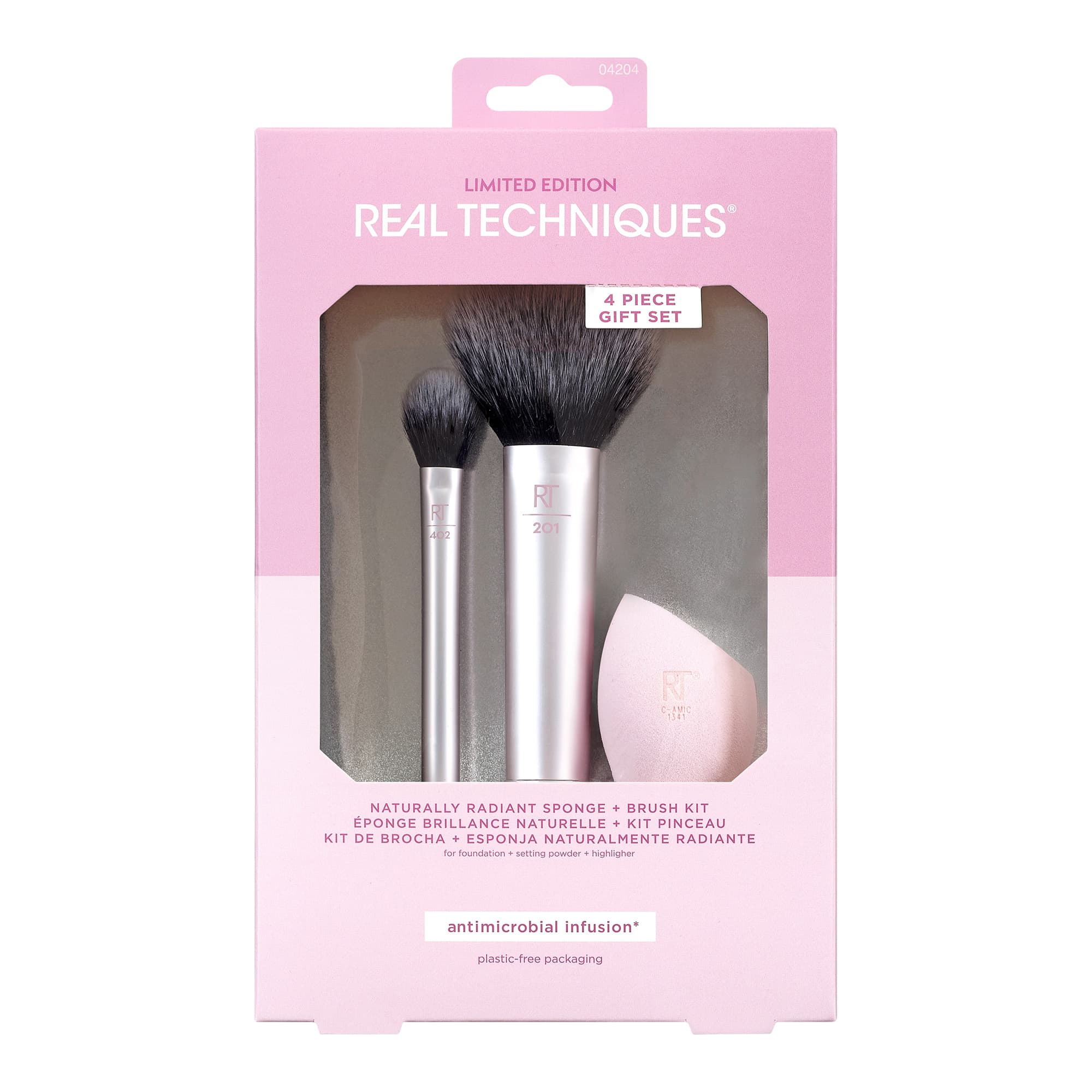 Naturally Radiant Sponge + Brush kinkekomplekt