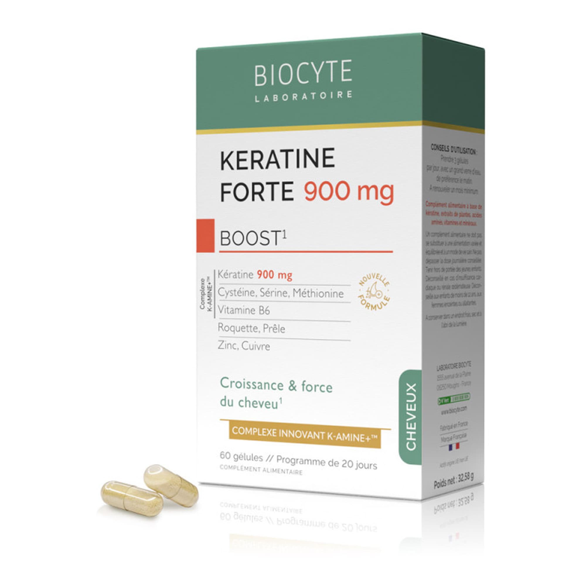 Keratine Forte 900 mg Boost 60tk