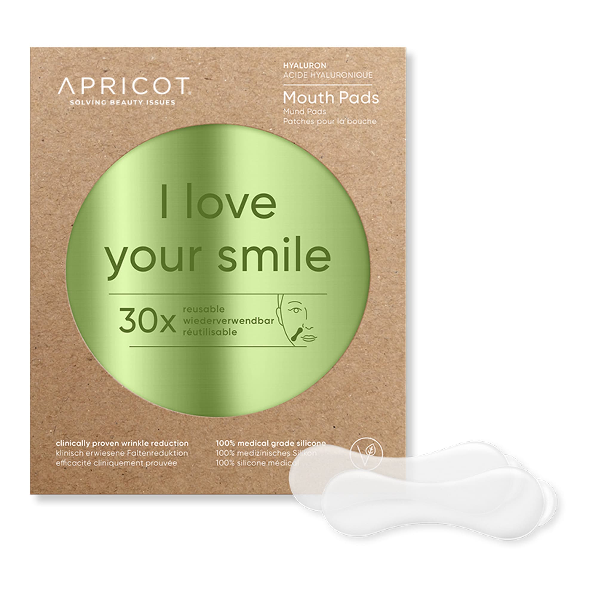 Silikoonist kortsuplaastrid hüaluroonhappega suuümbruse naerukortsudele