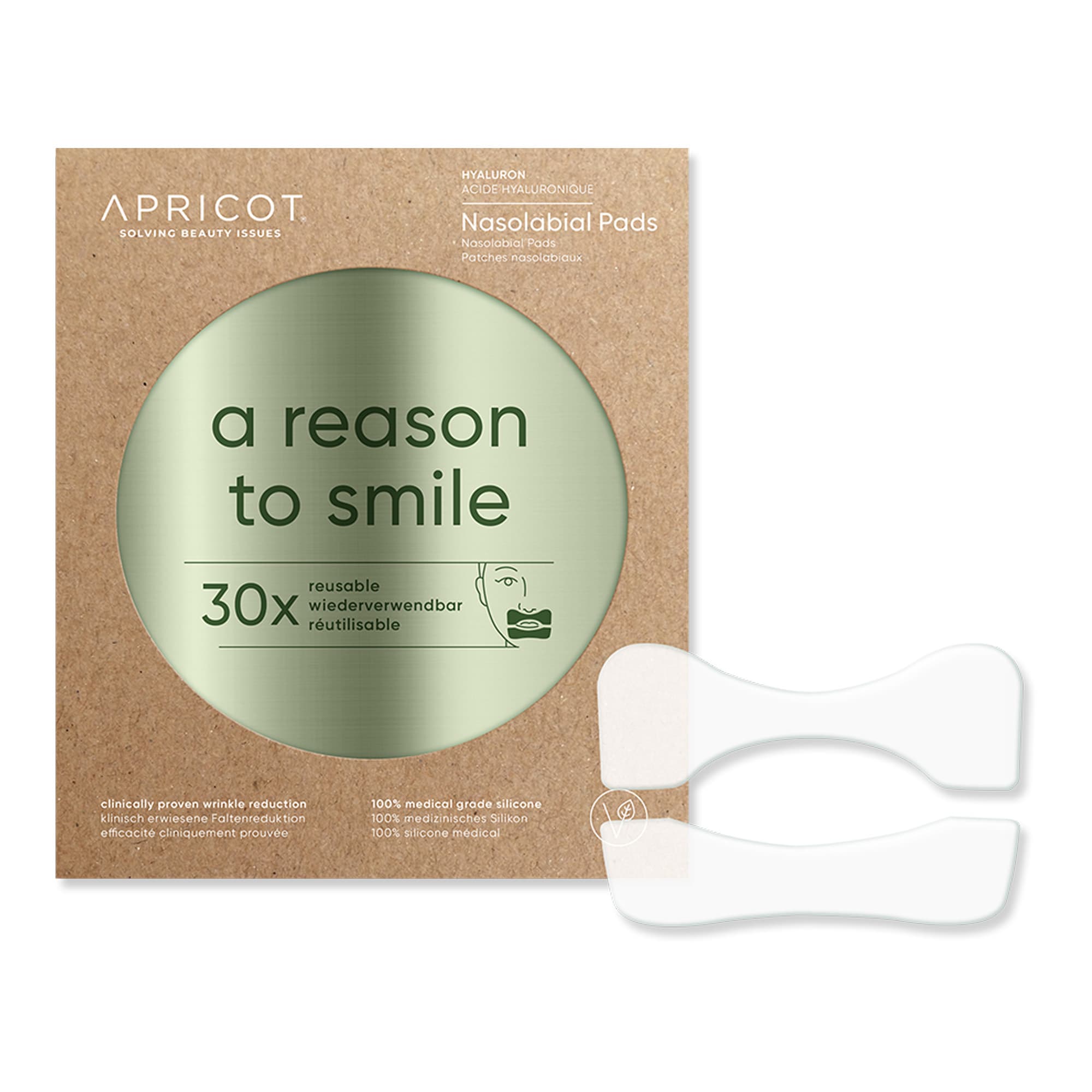 Silikoonist kortsuplaastrid hüaluroonhappega nasolabiaalkortsudele