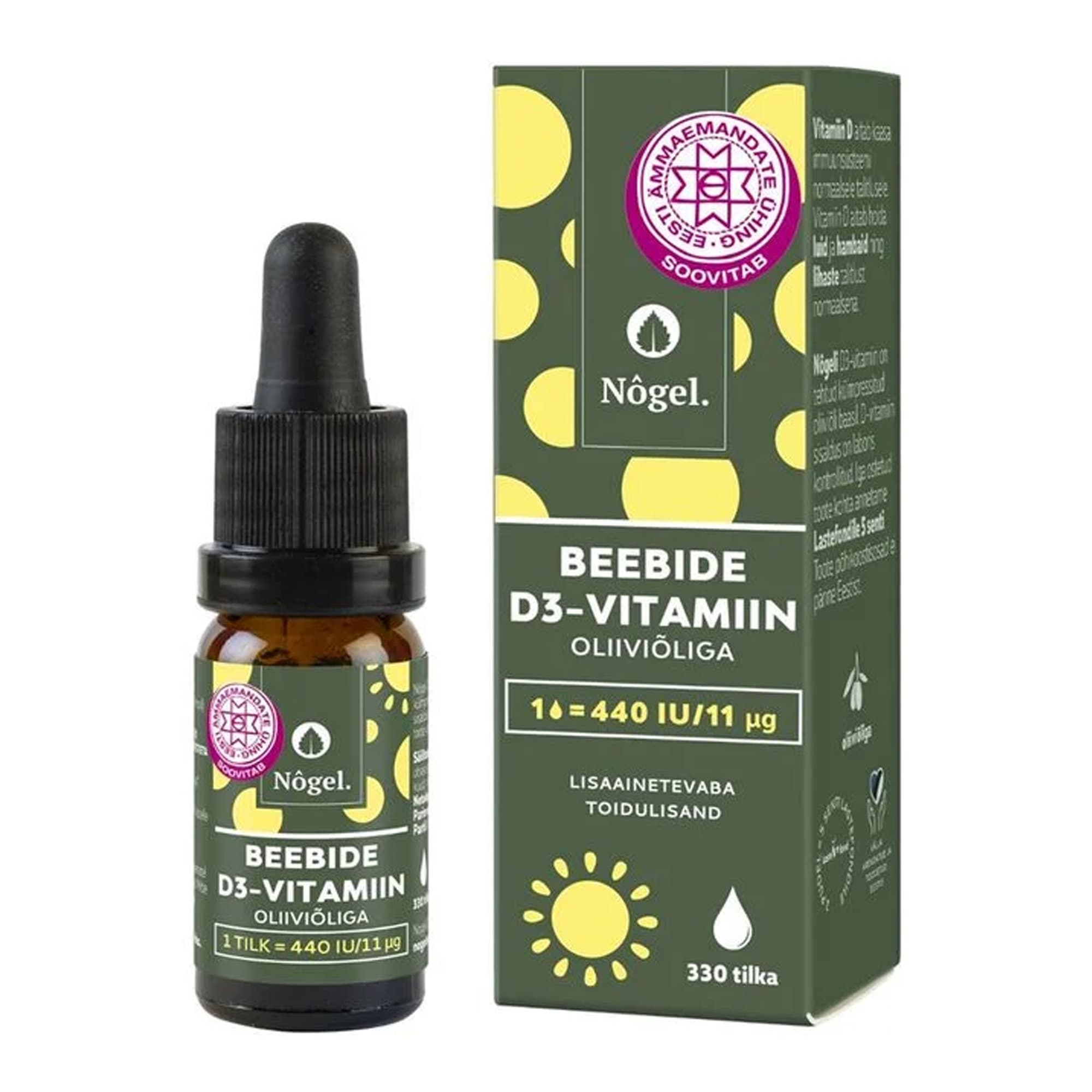 Beebide D3-vitamiin oliiviõliga 10ml