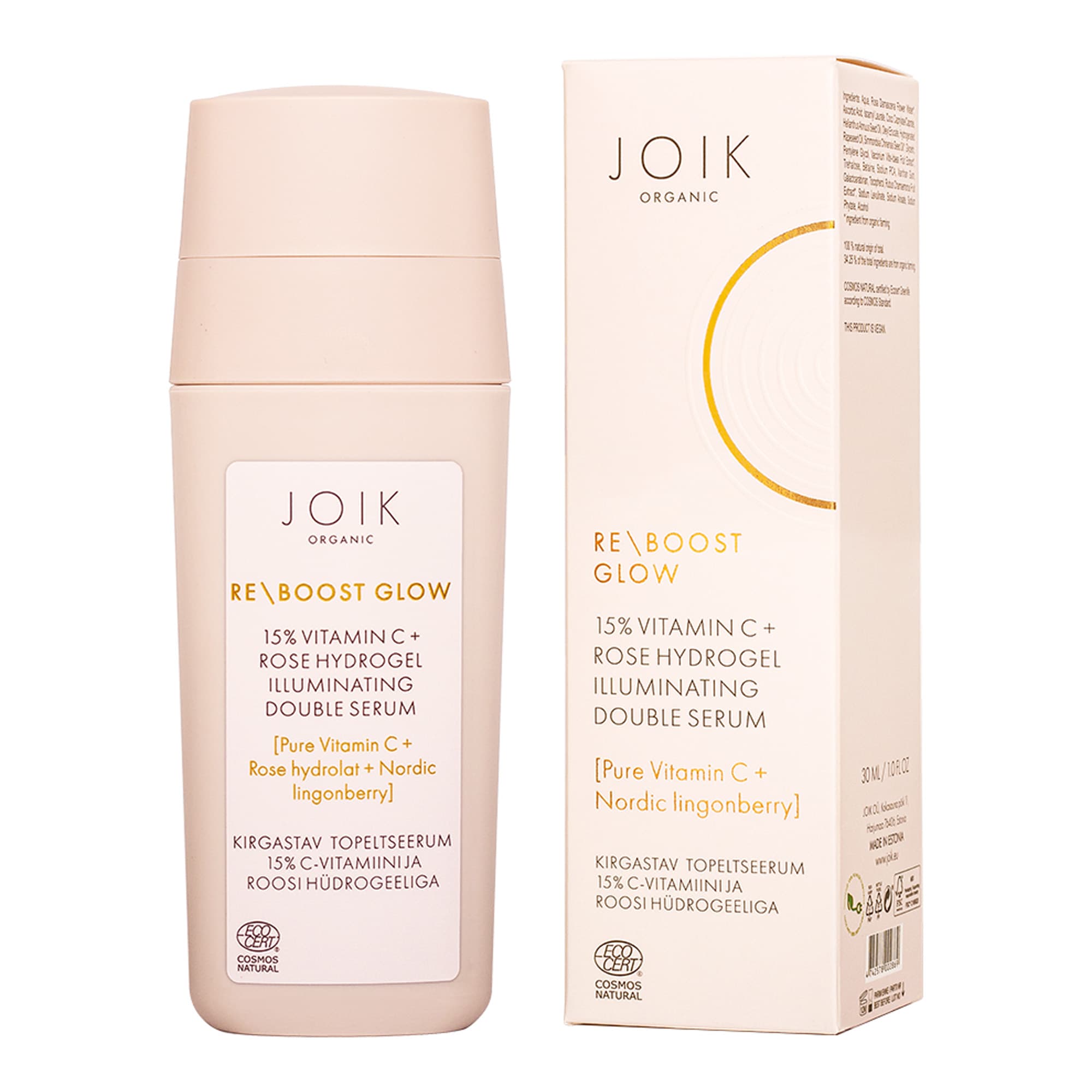 Re-Boost Glow 15% C-Vitamin & Rose Hydrogel kirgastav seerum 30ml