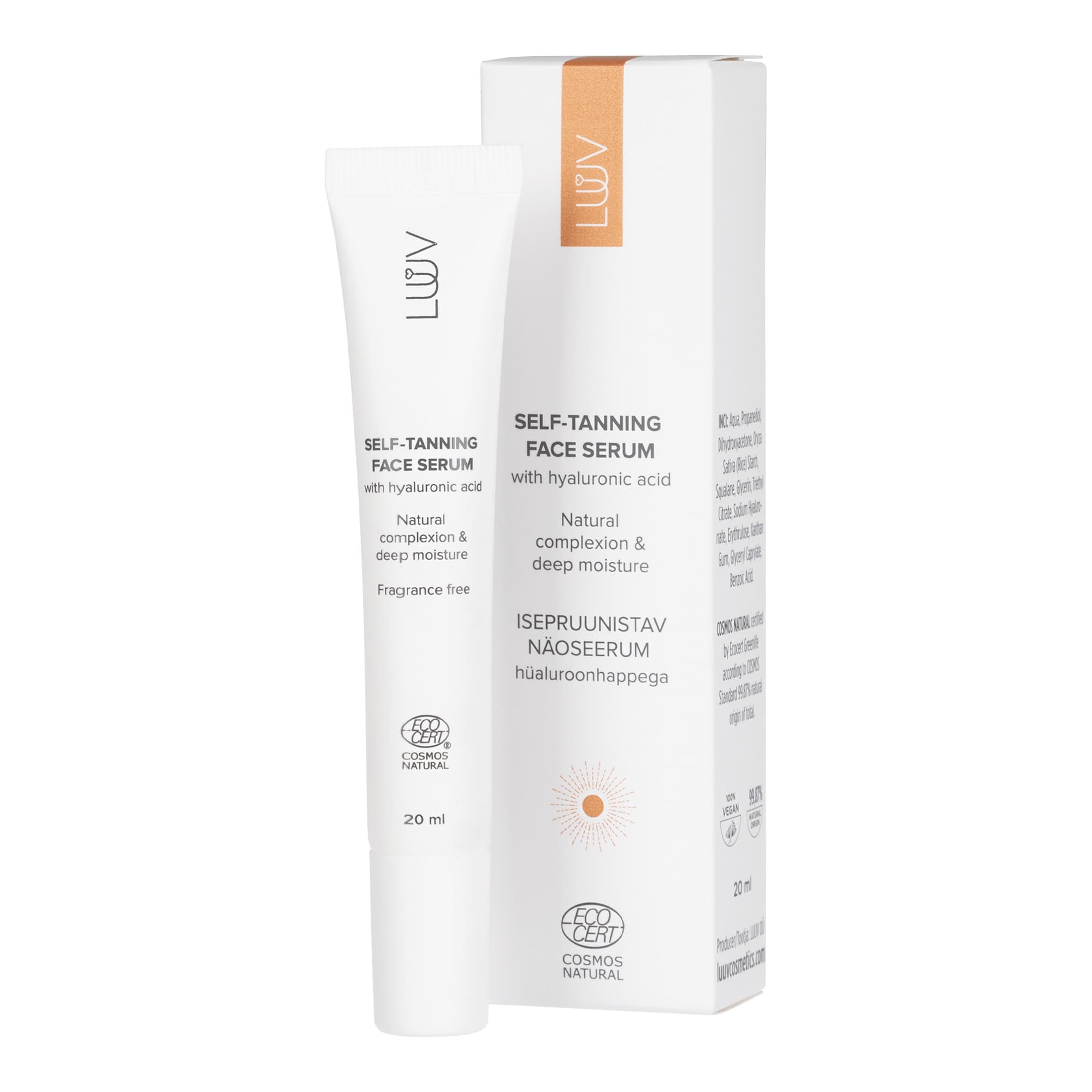 Isepruunistav näoseerum hüaluroonhappega 20ml