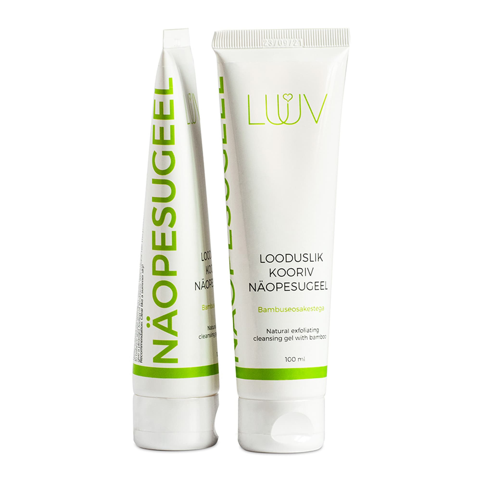 Looduslik kooriv näopesugeel bambuseosakestega 125ml