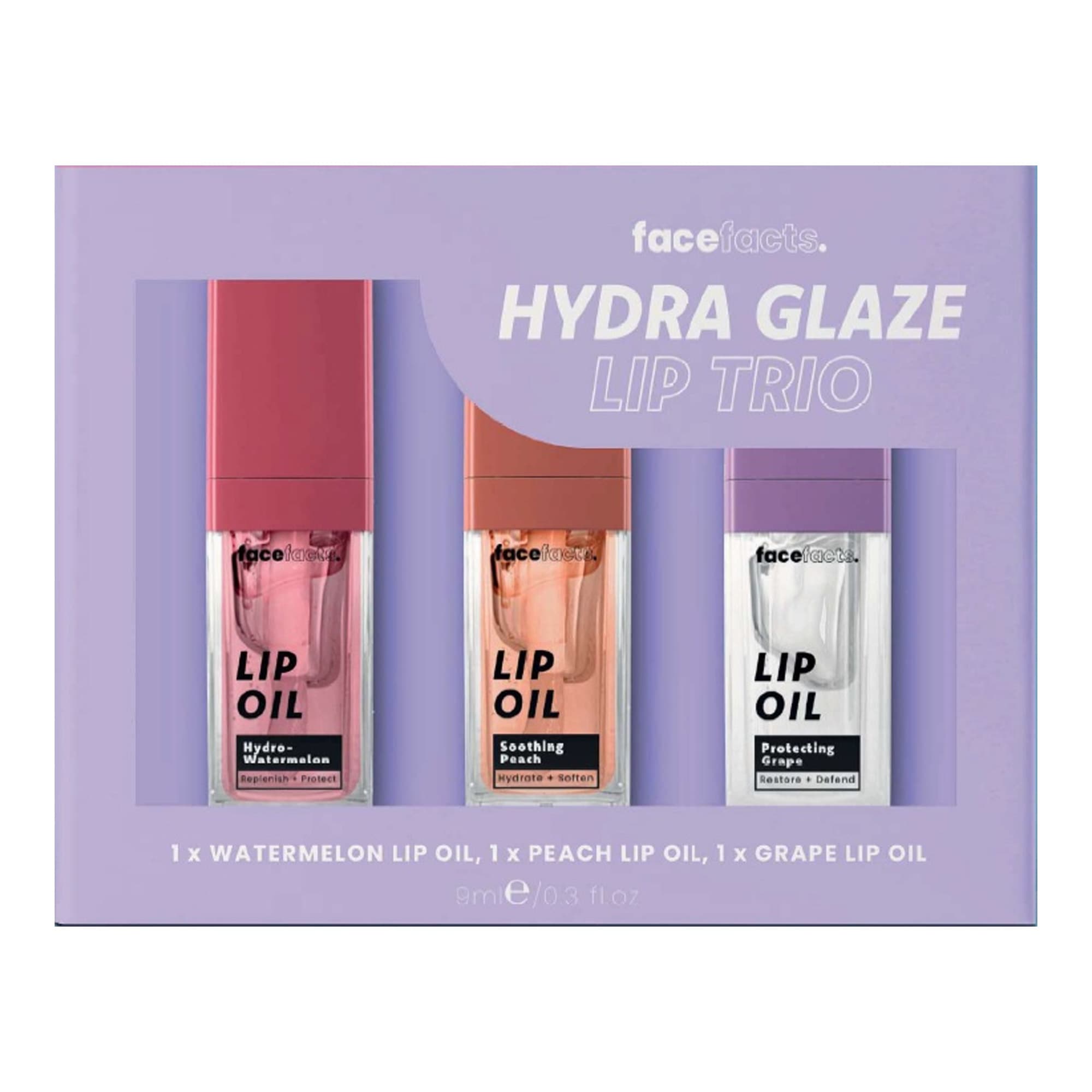 Hydra Glaze Lip Oils Trio komplekt
