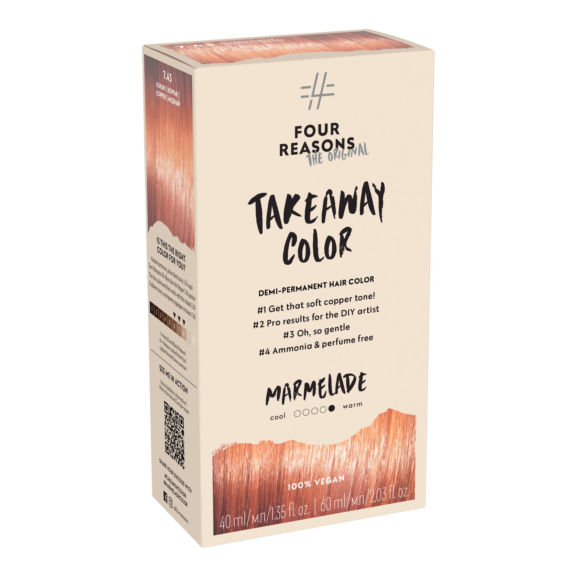 Takeaway Color 7.43 poolpüsivärv 40ml+60ml