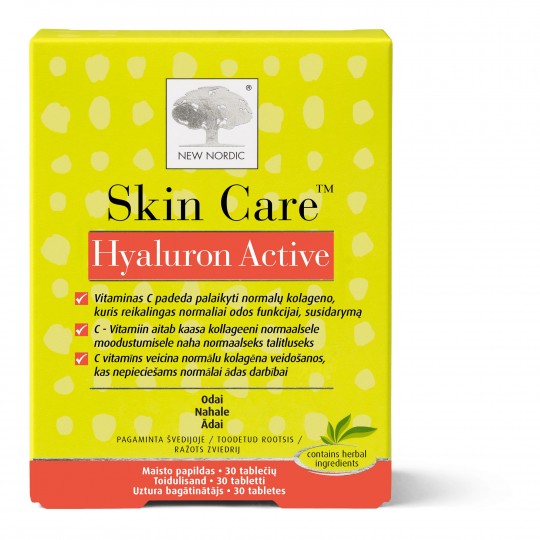 Skin Care Hyaluron Active hüaluroonitabletid C-vitamiiniga 30tk